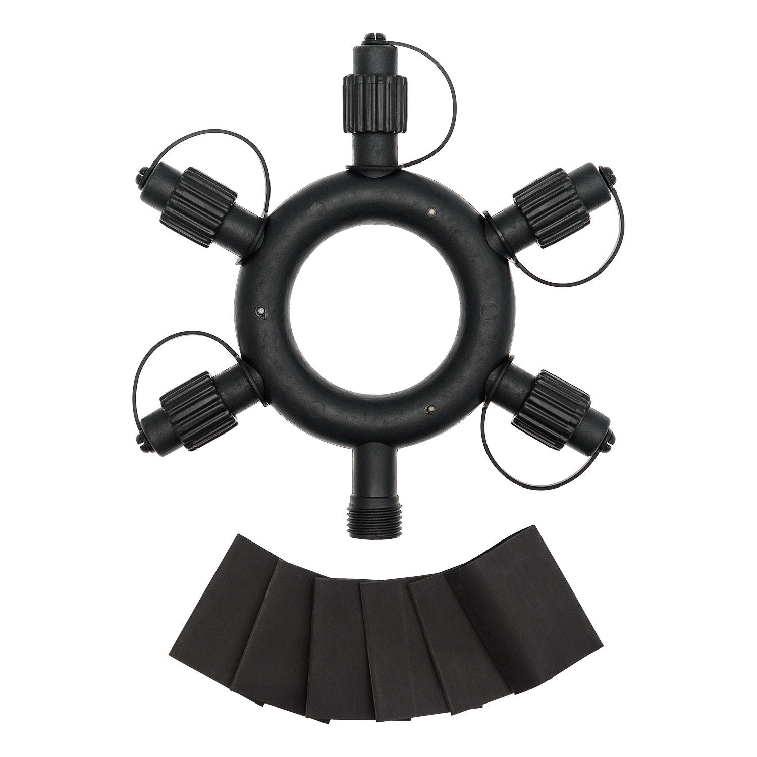 Multiconnettore circolare VINTAGE LED PRO, 5 uscite, nero Multiconnettore circolare VINTAGE LED PRO, 5 uscite, nero