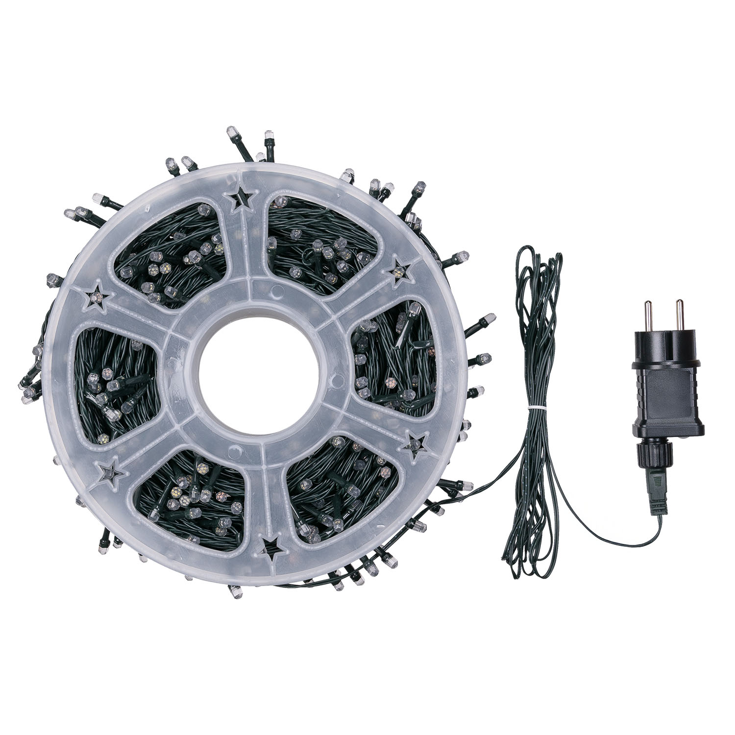 Catena 50 m, 500 led Diamante Bubble multi candy, cavo verde 3