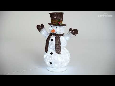 Faltbarer Schneemann, h. 60 cm, aus Kunststoff 2 Faltbarer Schneemann, h. 60 cm, aus Kunststoff 2