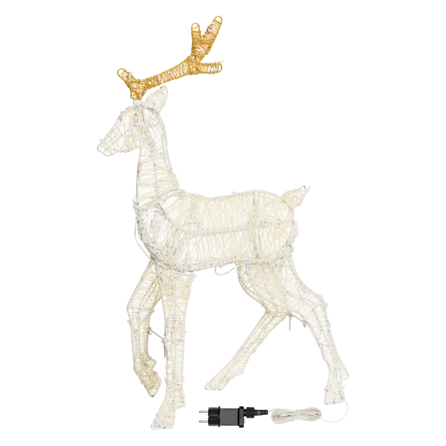 2D Light Cream & Brown Rentier h 72 cm, 83 LEDs Extra Warmweiß 6 2D Light Cream & Brown Rentier h 72 cm, 83 LEDs Extra Warmweiß 6