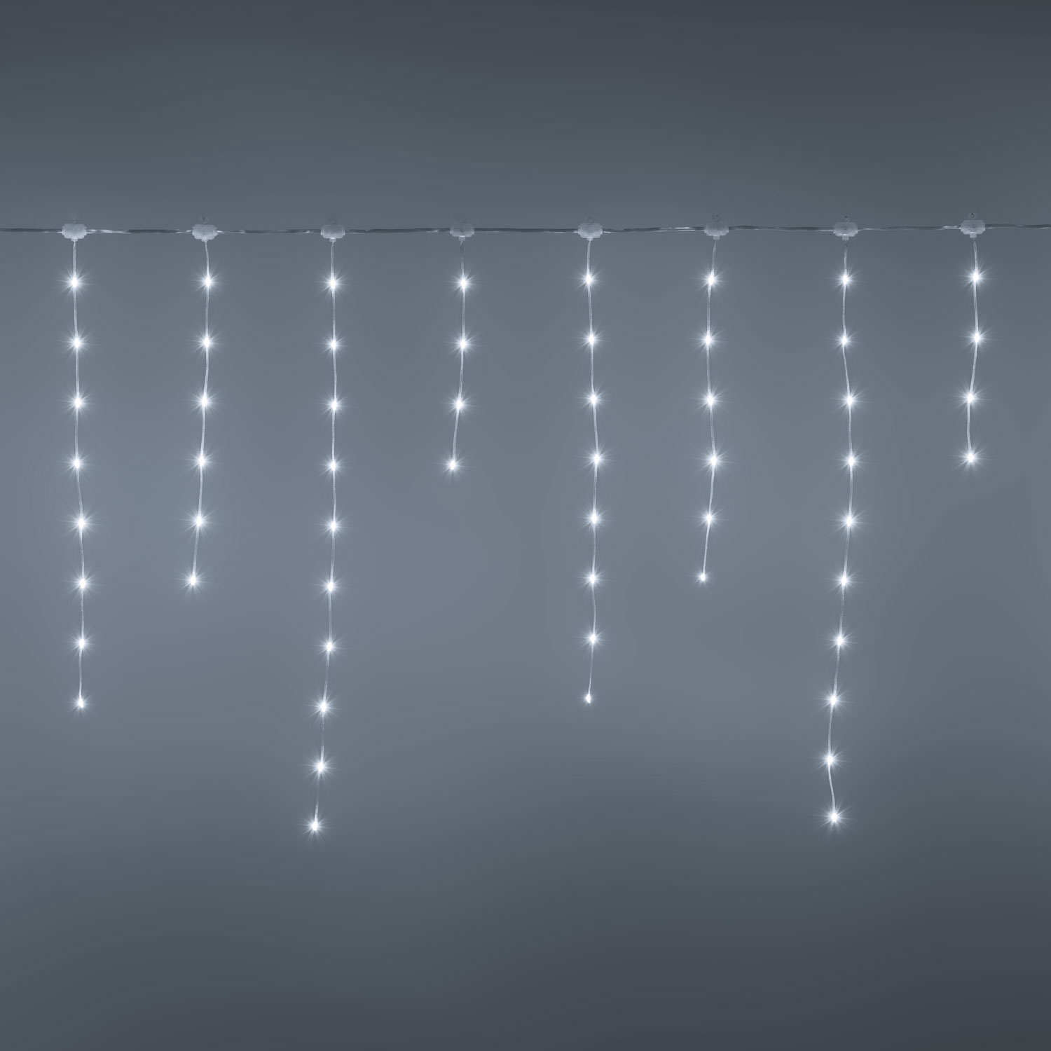 Stalattite h 0,75 m, gocce di luce led bianco freddo 1 Stalattite h 0,75 m, gocce di luce led bianco freddo 1