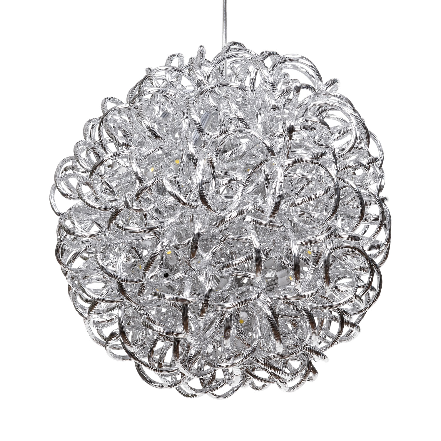 30cm 60 Warm White LEDs Silver Aluminum Sphere 3 30cm 60 Warm White LEDs Silver Aluminum Sphere 3