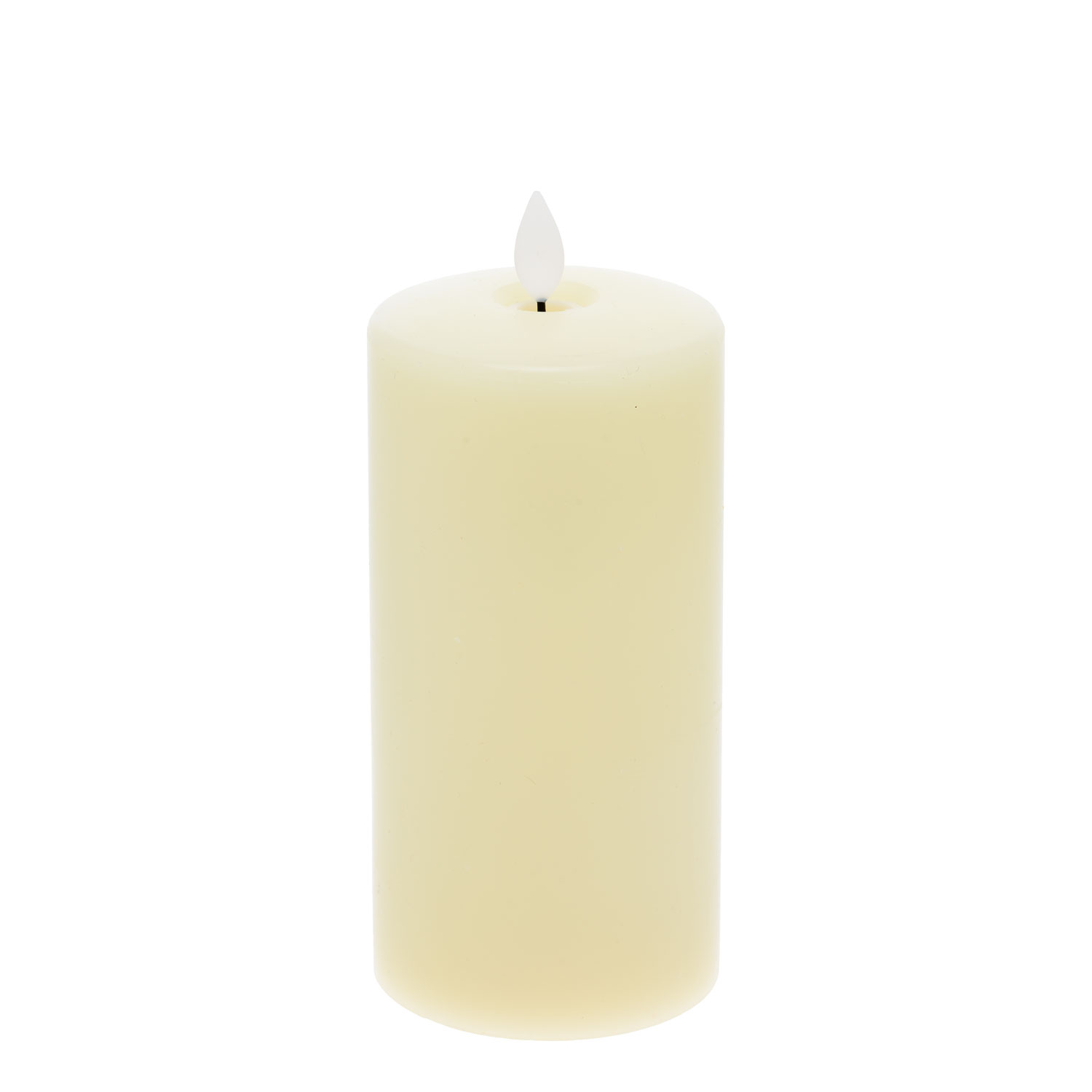 Pillar Candle with wick, shiny smooth ivory wax, h 15 cm 5 Pillar Candle with wick, shiny smooth ivory wax, h 15 cm 5