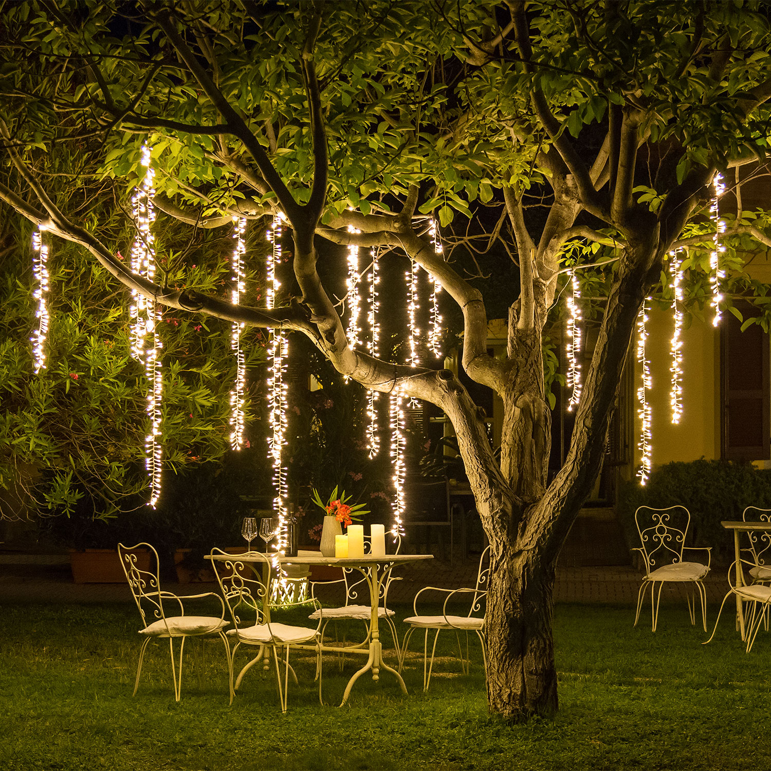 Cascada Smart Connect 3 Festones colgantes, Led blanco cálido 7 Cascada Smart Connect 3 Festones colgantes, Led blanco cálido 7