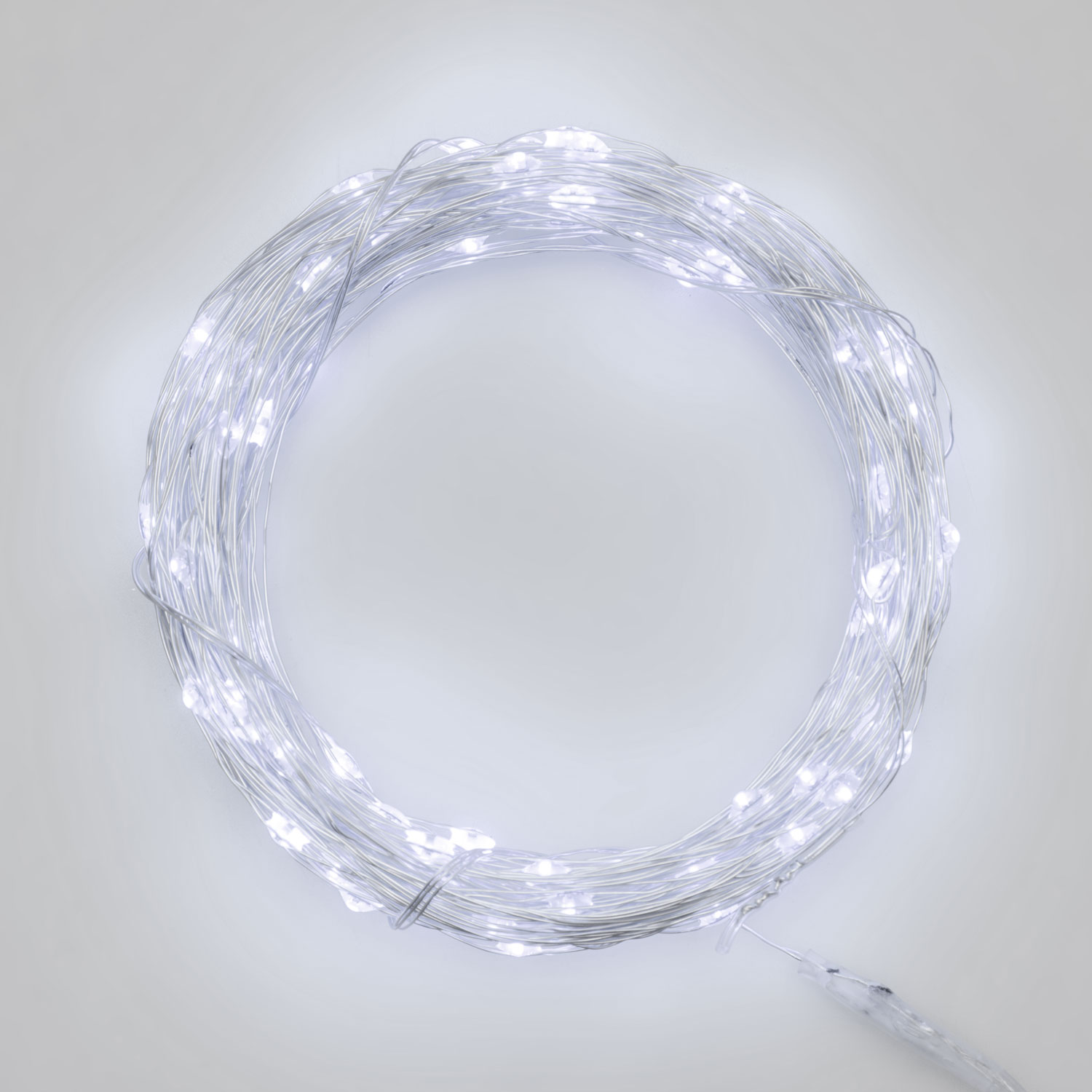 Batteriebetriebene Lichterkette 13,9 m, MicroLEDs kaltweiß 1 Batteriebetriebene Lichterkette 13,9 m, MicroLEDs kaltweiß 1