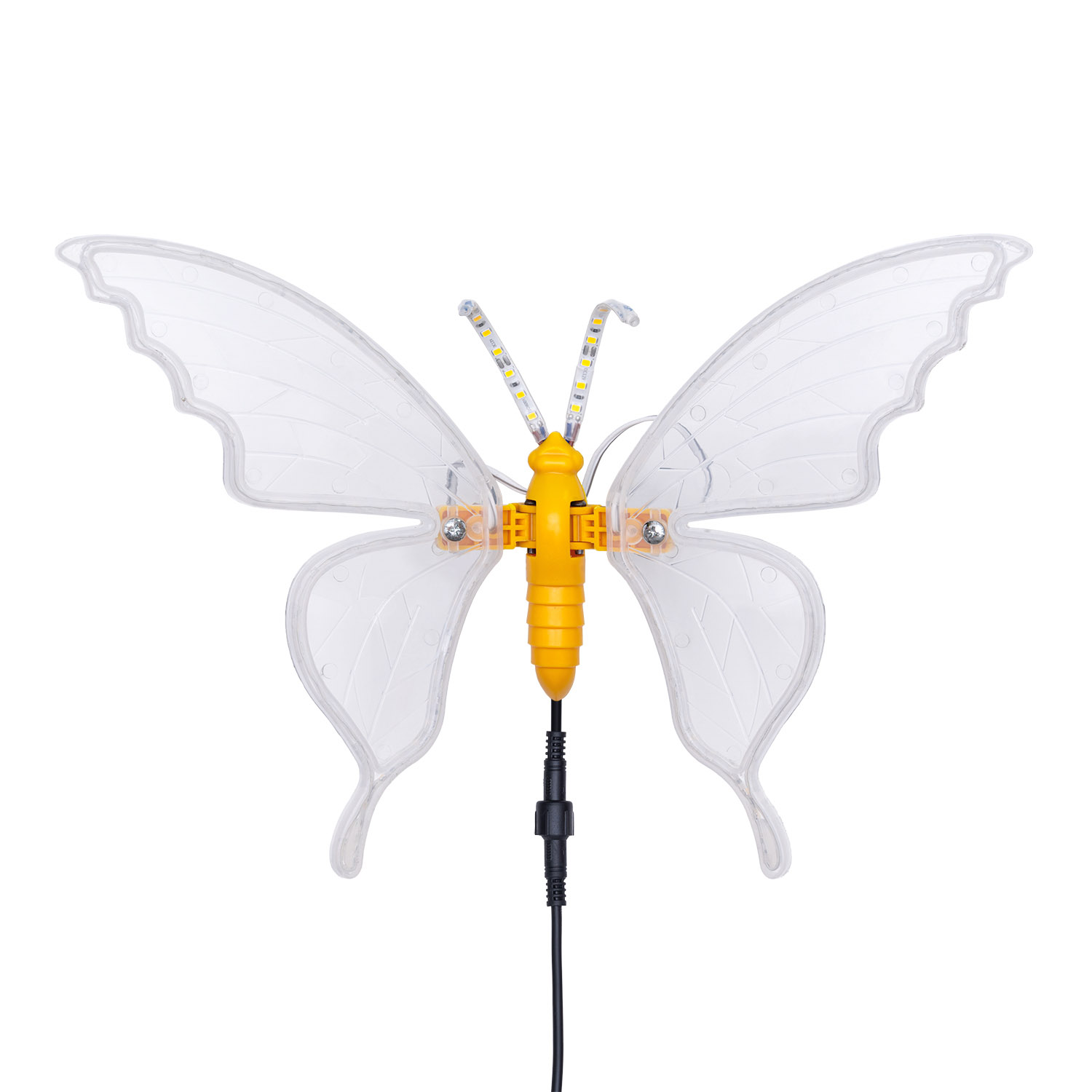 Farfalla in tubo ultraluminoso, 32 cm, 156 led bianco caldo 4