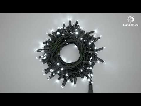 Lichterkette 10 m, 120 MaxiLEDs kaltweiß, grünes Kabel, erweiterbar, IP67 2 Lichterkette 10 m, 120 MaxiLEDs kaltweiß, grünes Kabel, erweiterbar, IP67 2