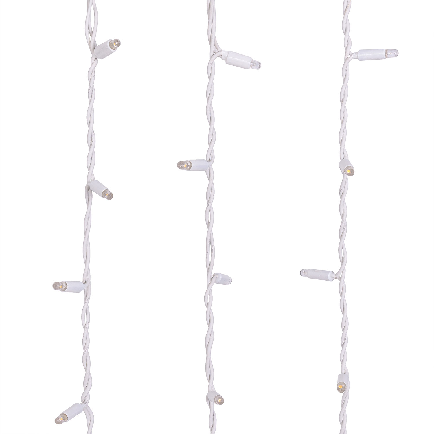 Cortina 2 x h 1 m, 240 maxiled blanco cálido, cable blanco, prolongable, IP67 3