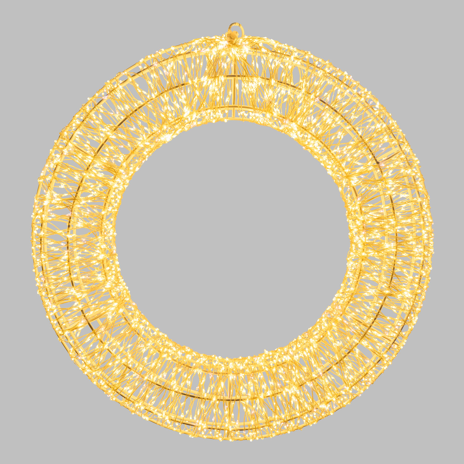 Corona blanca 3D Ø 55 cm, microled blanco cálido y frío, uso interior 7 Corona blanca 3D Ø 55 cm, microled blanco cálido y frío, uso interior 7
