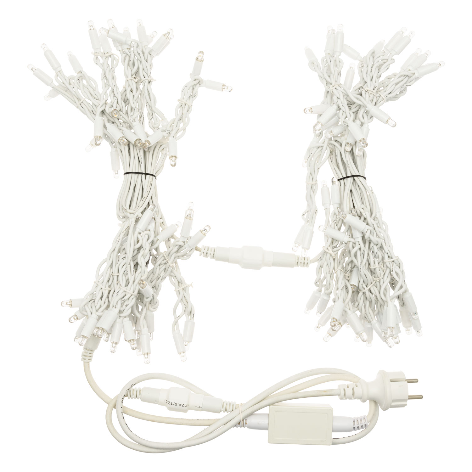 Eisregen-Lichterkette 3 x h 0,5 m, 114 MaxiLEDs warmweiß, weißes Kabel 3 Eisregen-Lichterkette 3 x h 0,5 m, 114 MaxiLEDs warmweiß, weißes Kabel 3