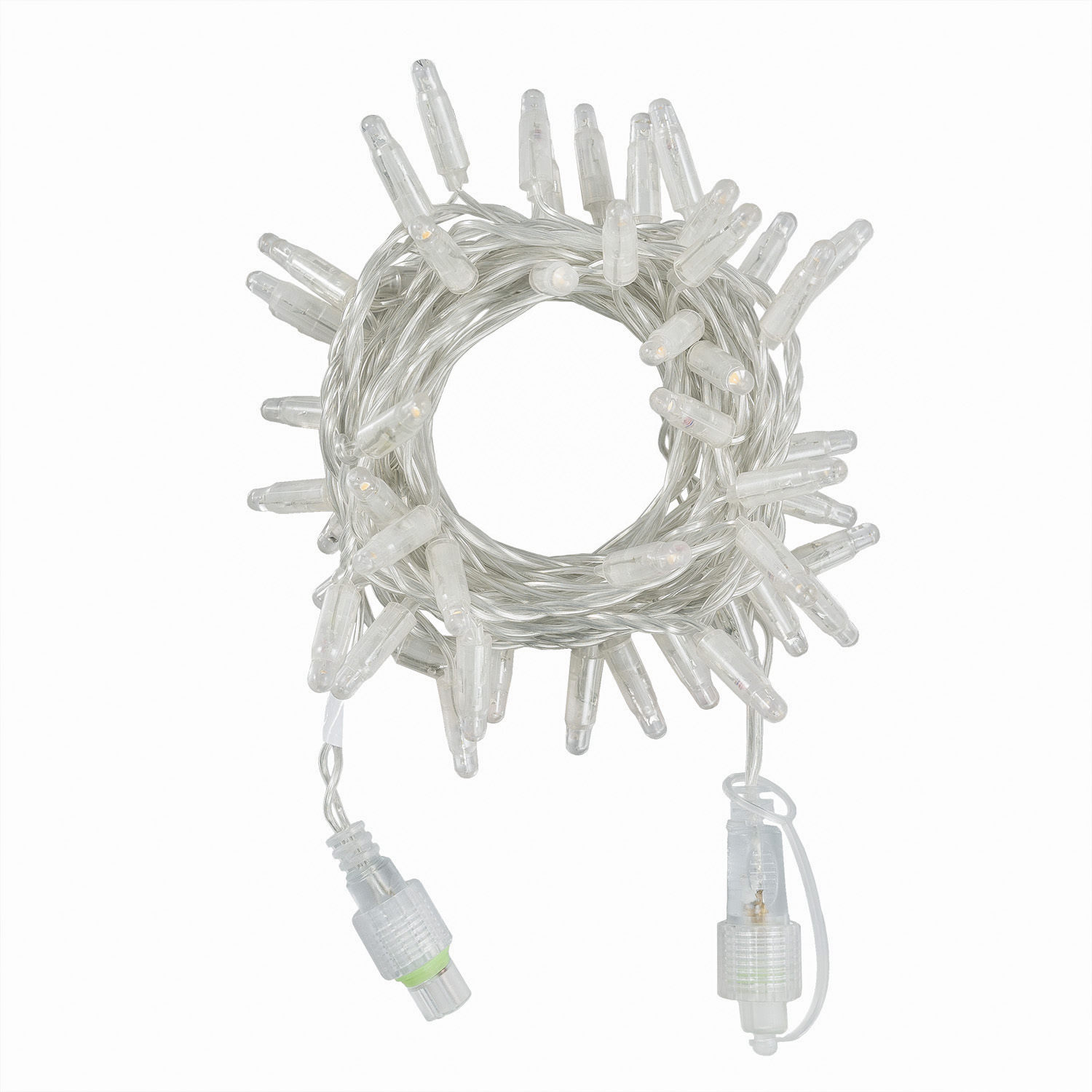 Guirlande Connect ProLine 36V, 5 m, 50 maxiled blanc chaud soft, câble transparent, prolongeable 5