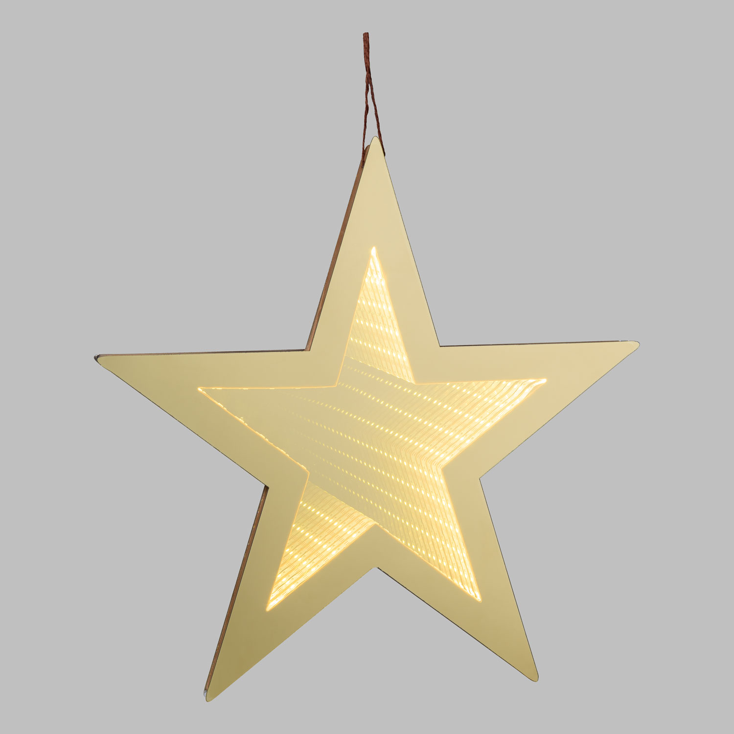 35cm Champagne Infinity Mirror Star Lights, SMD Traditional Warm White LEDs 4 35cm Champagne Infinity Mirror Star Lights, SMD Traditional Warm White LEDs 4