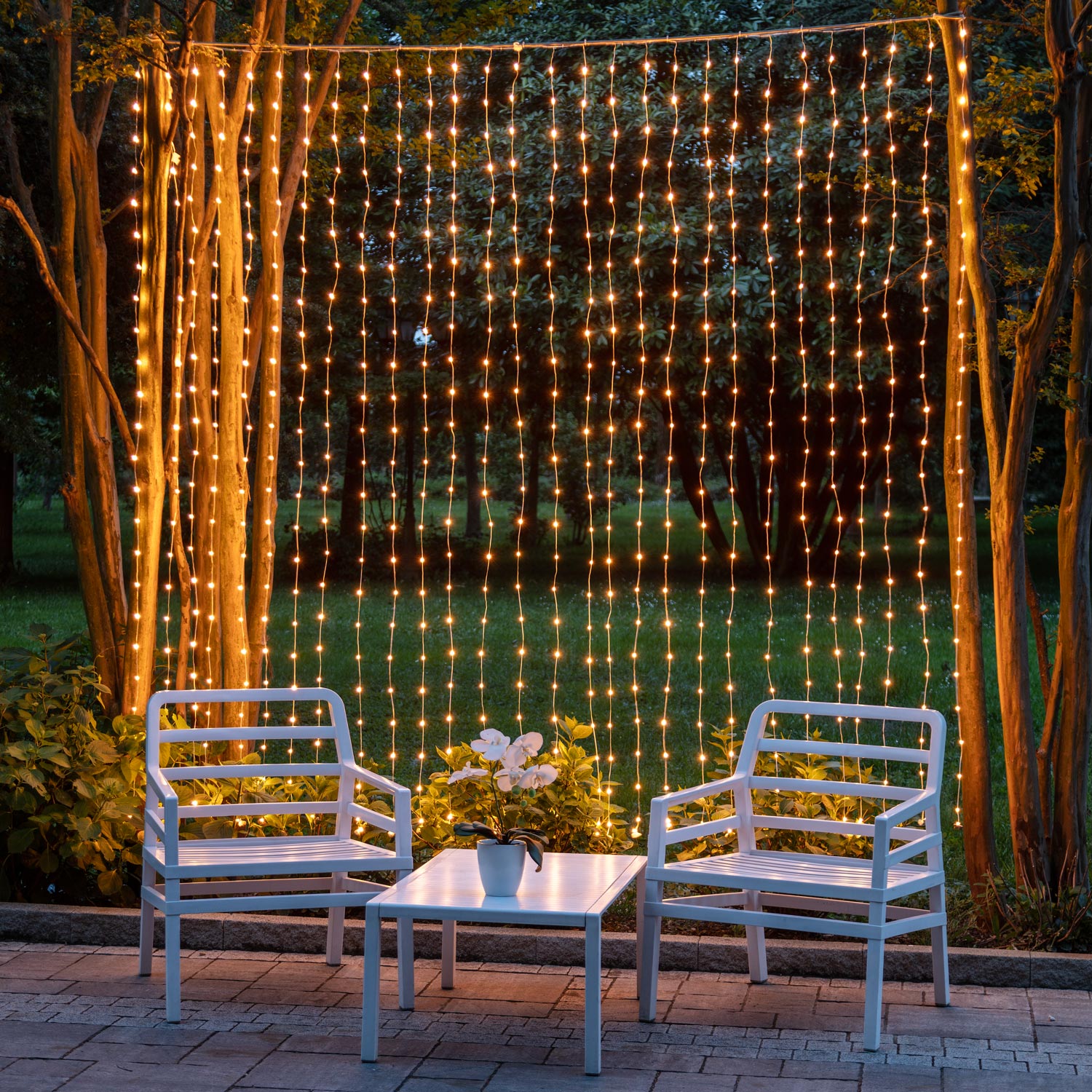 Lichtervorhang MicroLED PRO 1,5 x h 2 m, 300 Micro LEDs extra warmweiß, erweiterbar 1 Lichtervorhang MicroLED PRO 1,5 x h 2 m, 300 Micro LEDs extra warmweiß, erweiterbar 1