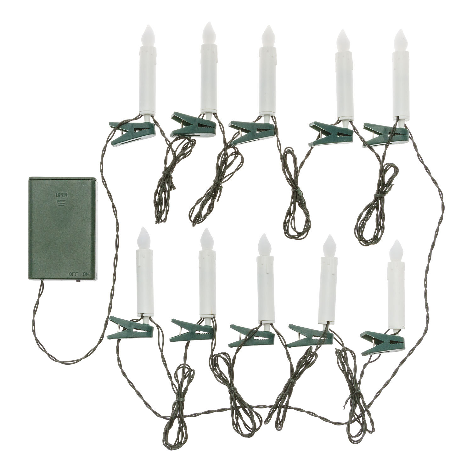 Kerzenlichterkette 4,5 m, warmweißes Licht 2 Kerzenlichterkette 4,5 m, warmweißes Licht 2