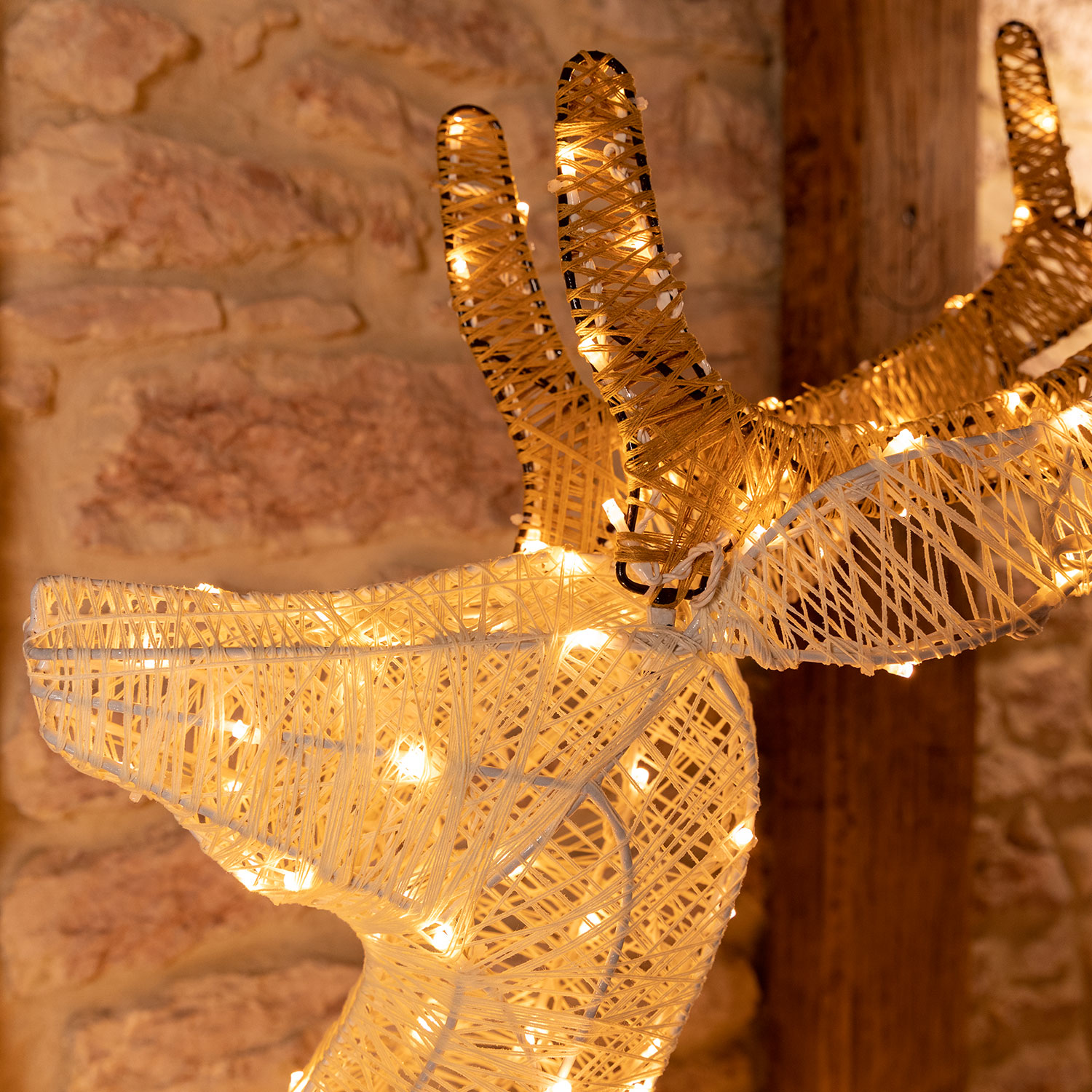h 160 cm, Traditional Warm White Leds Raised Paw Reindeer 7 h 160 cm, Traditional Warm White Leds Raised Paw Reindeer 7