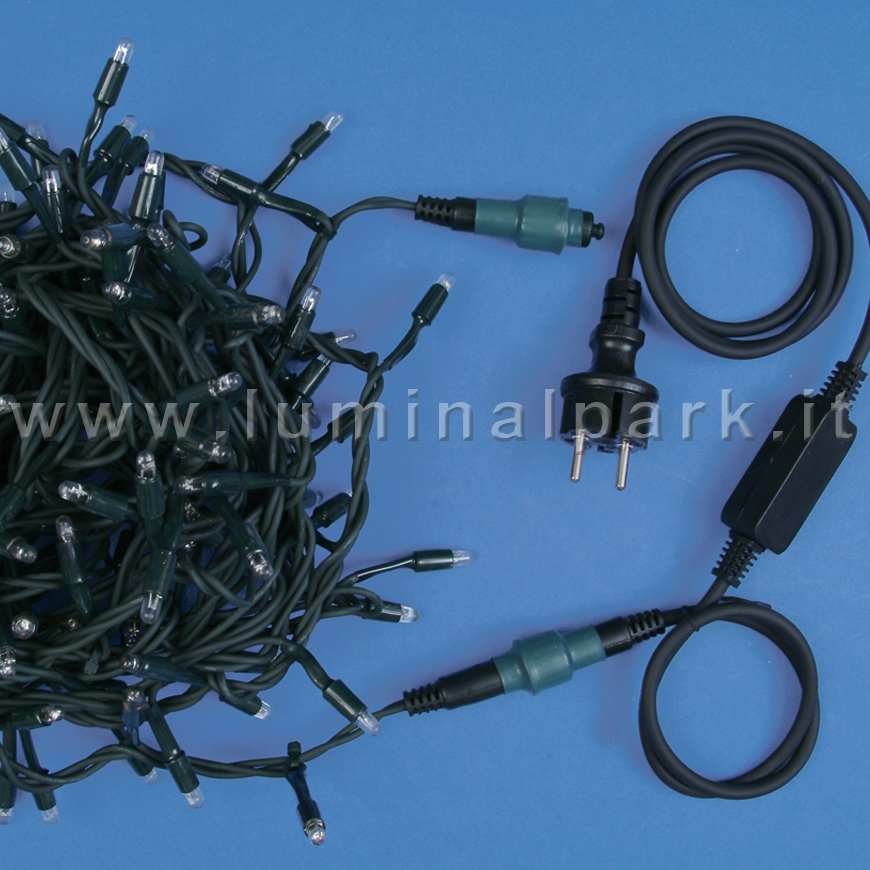 Guirnalda profesional 10 m, 120 maxiled blanco frío, cable verde, IP67 2 Guirnalda profesional 10 m, 120 maxiled blanco frío, cable verde, IP67 2