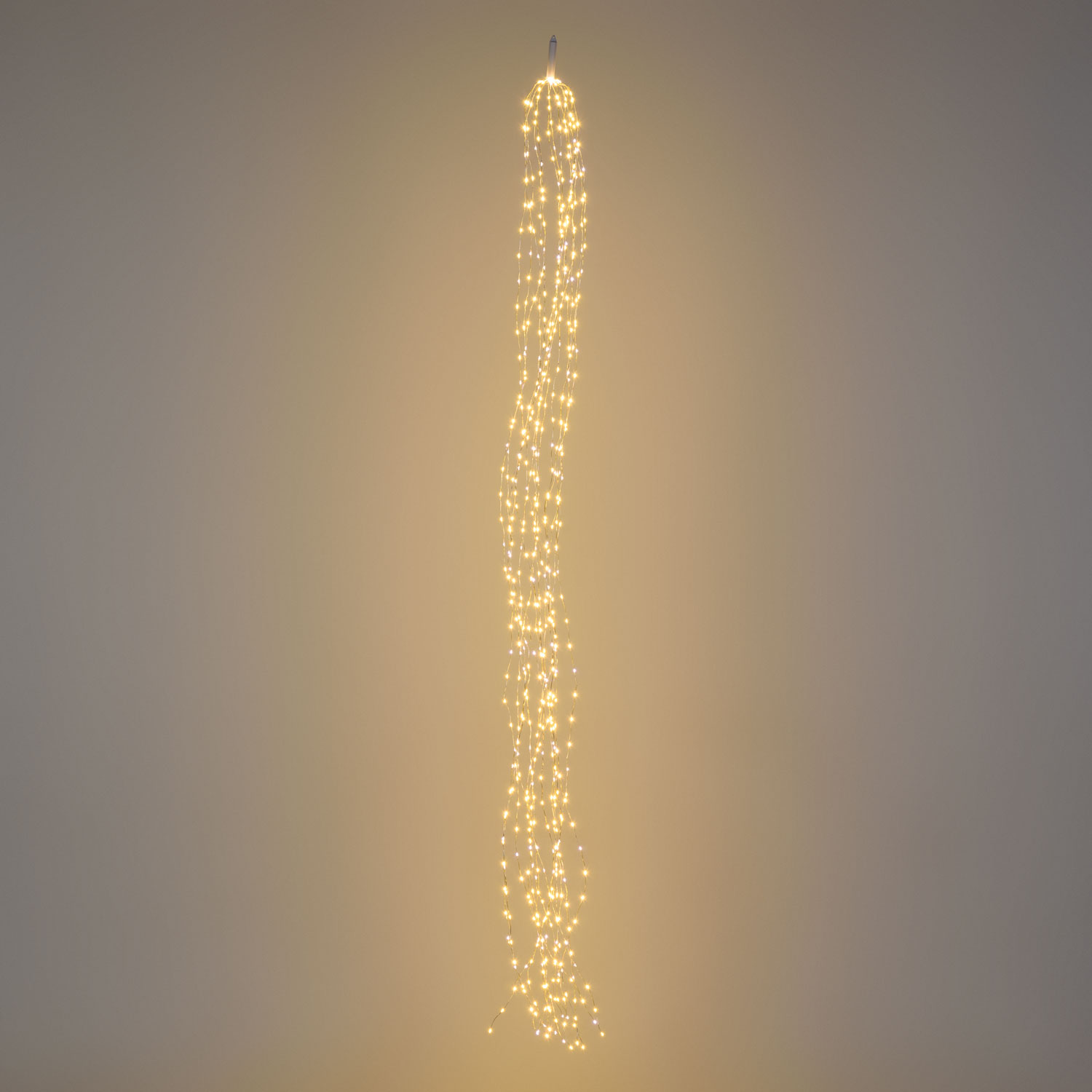 Lichterbündel 2 m, 600 Micro LEDs kalt- und warmweiß, silberner Metalldraht Lichterbündel 2 m, 600 Micro LEDs kalt- und warmweiß, silberner Metalldraht