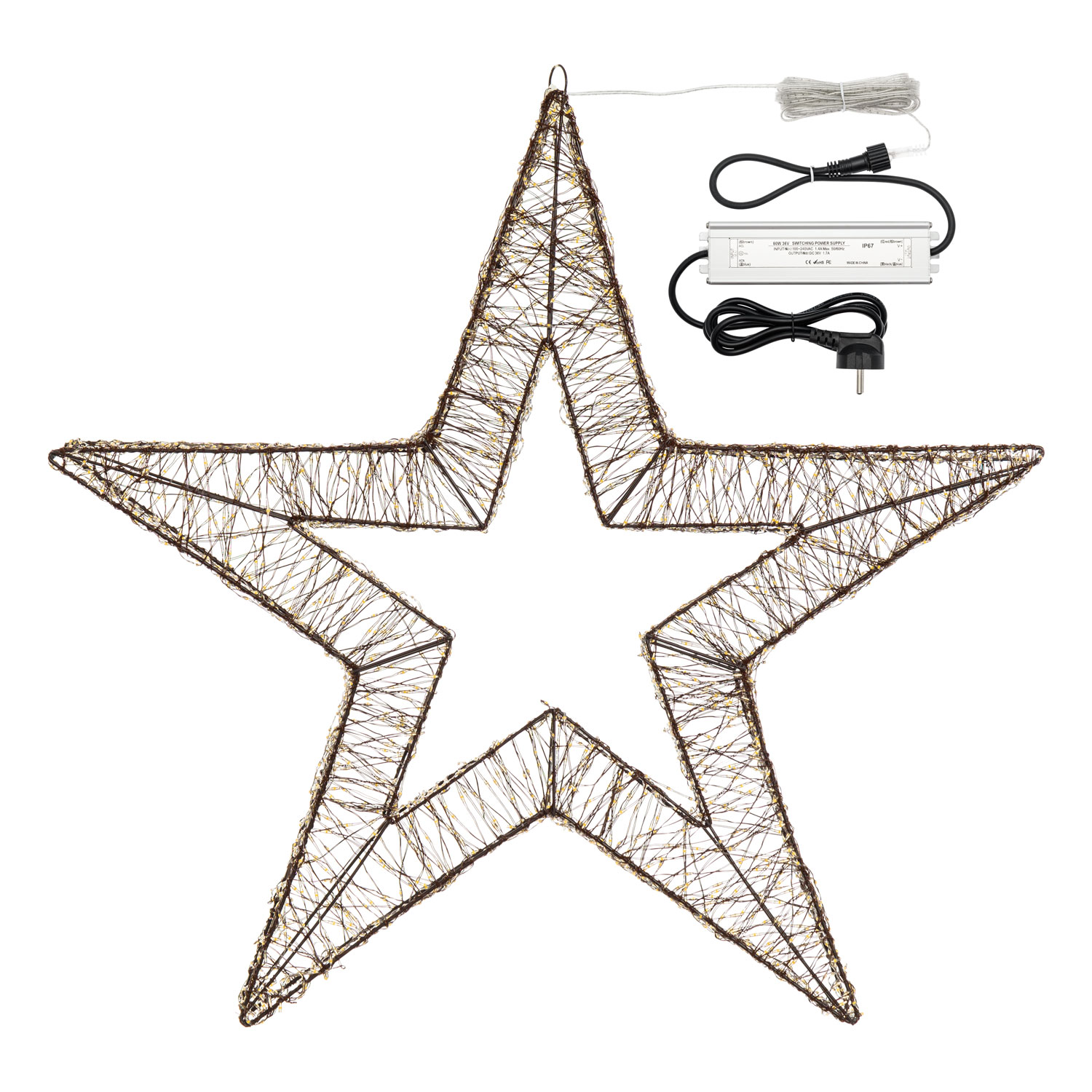 Étoile 3D, Ø 75 cm, 3500 Micro led blanc chaud et blanc froid, intérieur 3 Étoile 3D, Ø 75 cm, 3500 Micro led blanc chaud et blanc froid, intérieur 3