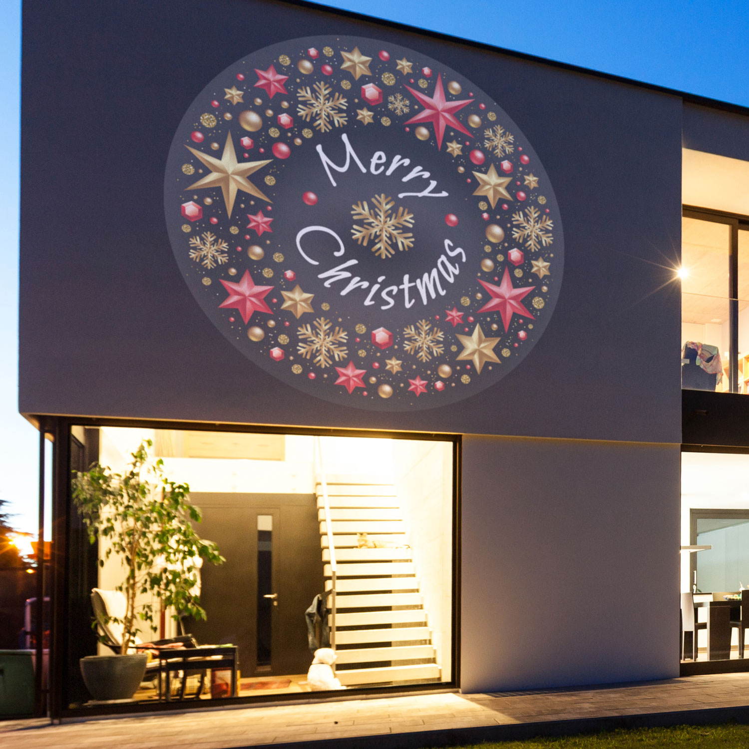 Gobo Couronne décorative Merry Christmas 2 Gobo Couronne décorative Merry Christmas 2