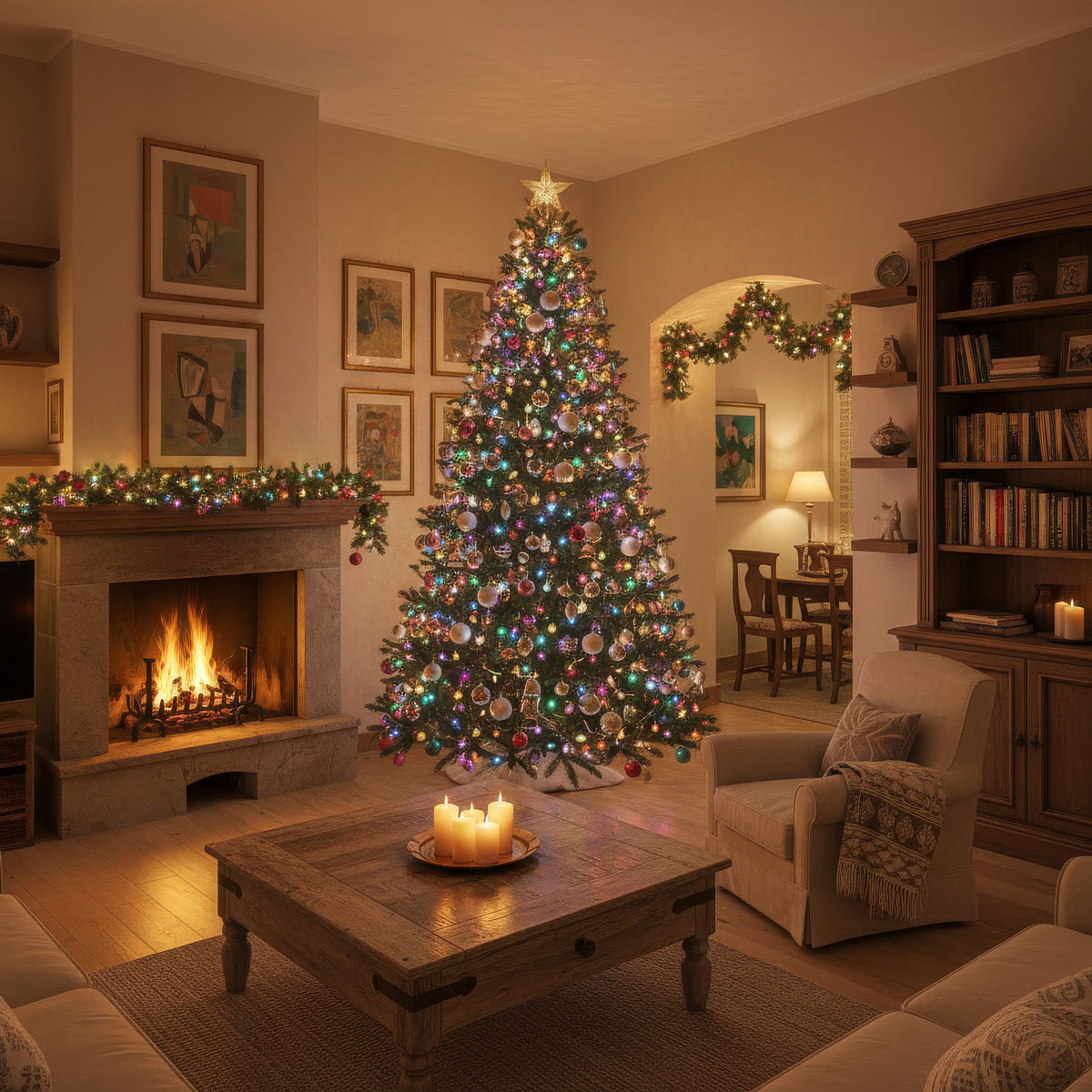 Albero con luci Multicolor 5