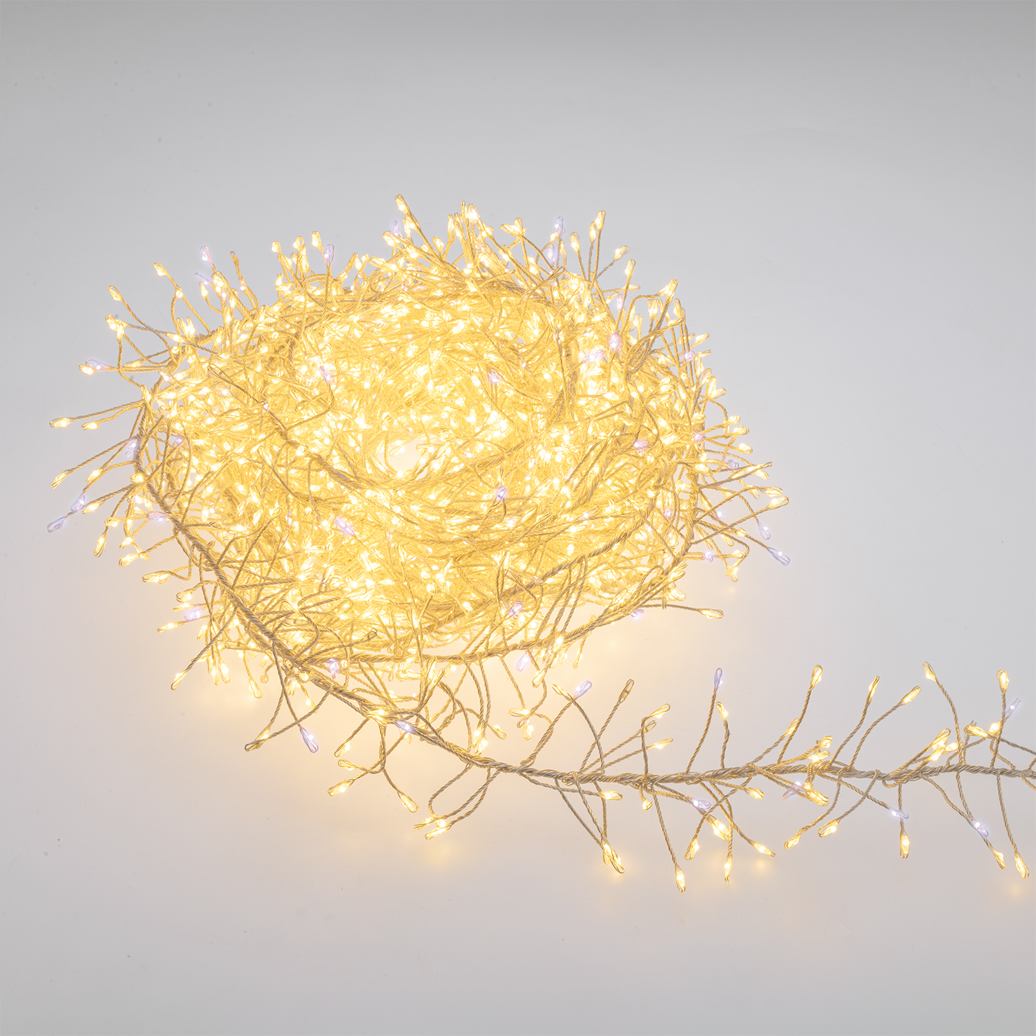 Guirlande Festoon argentée 10 m, 2400 microled blanc chaud et blanc froid, haute densité 7 Guirlande Festoon argentée 10 m, 2400 microled blanc chaud et blanc froid, haute densité 7