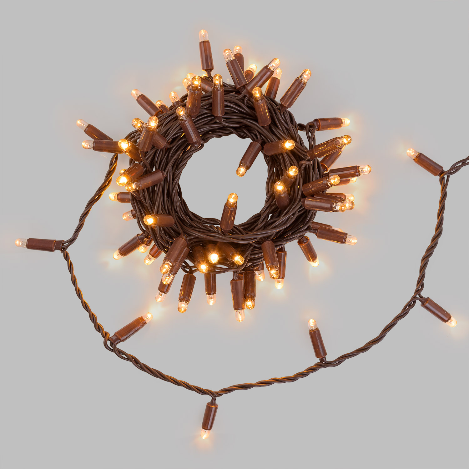 8 m Warm White Connect ProLine 36V String Lights, 80 maxiLEDs, brown cable, connectable