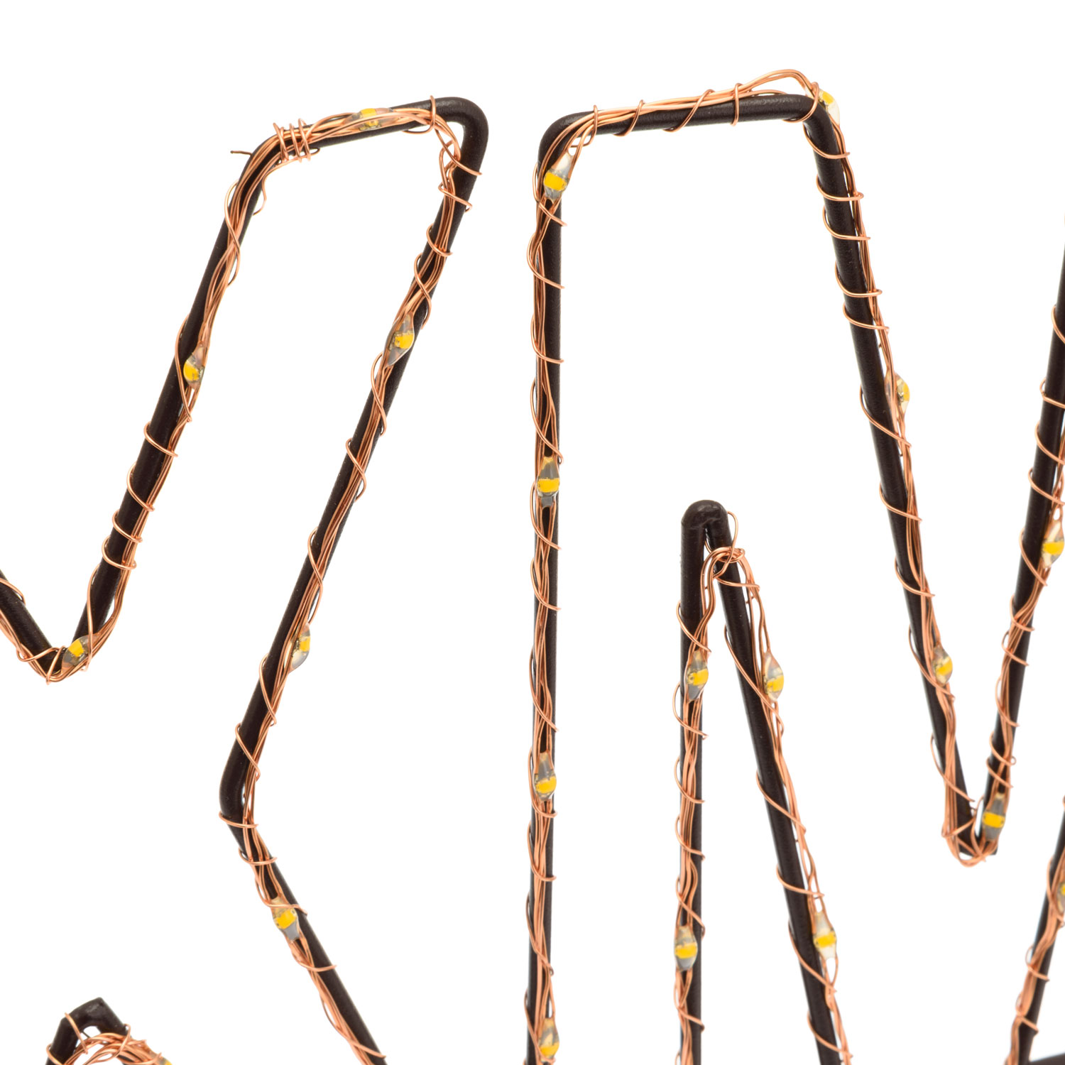 3D Xmas Sign in Brown Metal, 90 Warm White MicroLEDs 3 3D Xmas Sign in Brown Metal, 90 Warm White MicroLEDs 3