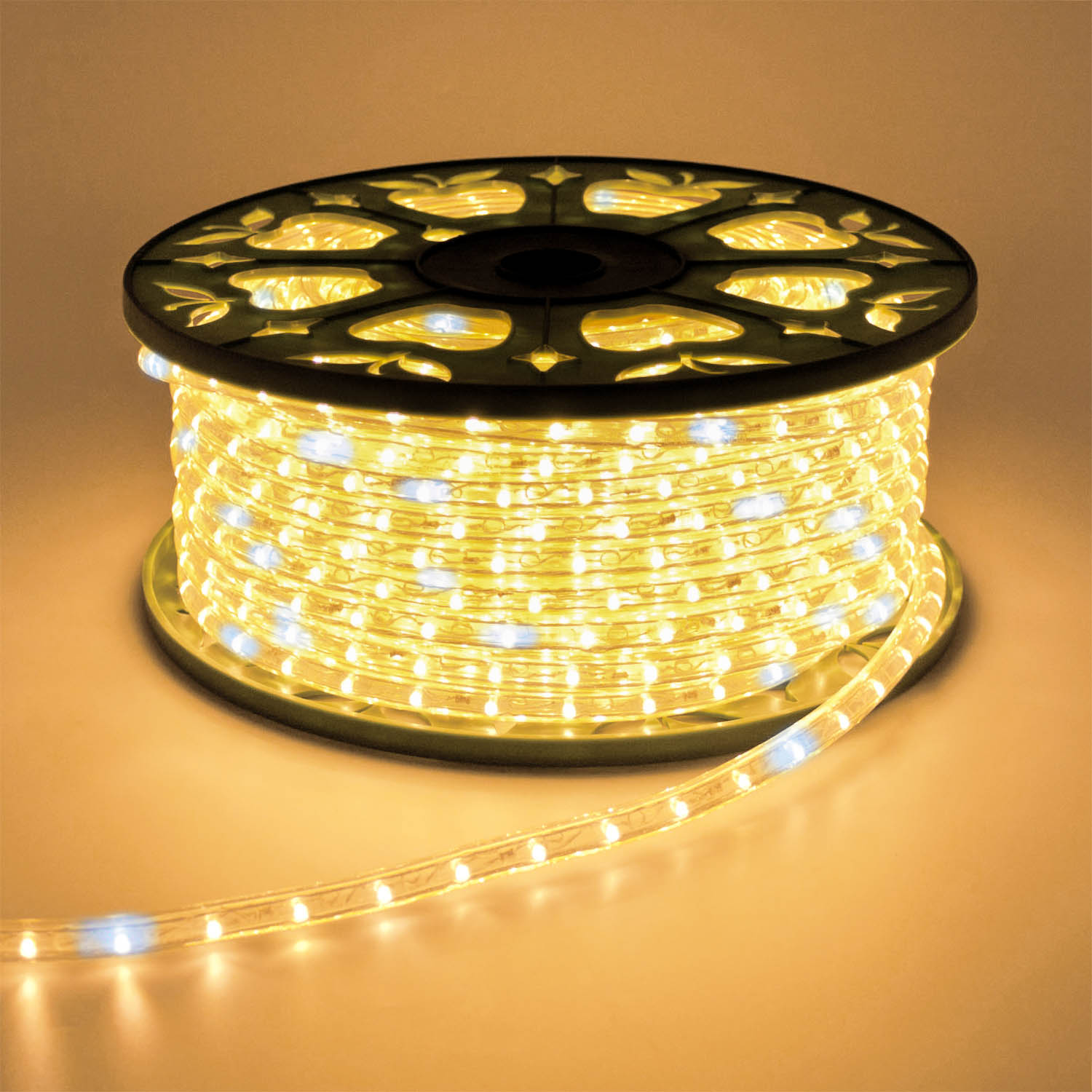 Tube lumineux, 13 mm, 230 volt, 45 m, led blanc chaud