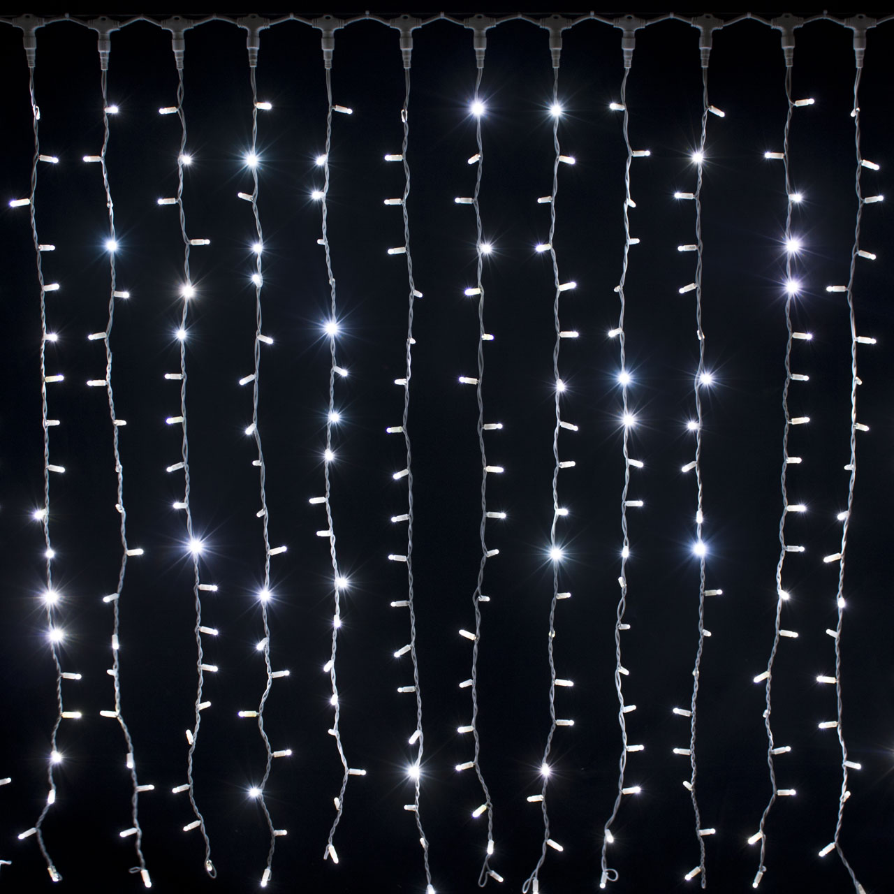 Lichtervorhang 2 x h 3 m, 608 MaxiLEDs kaltweiß, erweiterbar Lichtervorhang 2 x h 3 m, 608 MaxiLEDs kaltweiß, erweiterbar