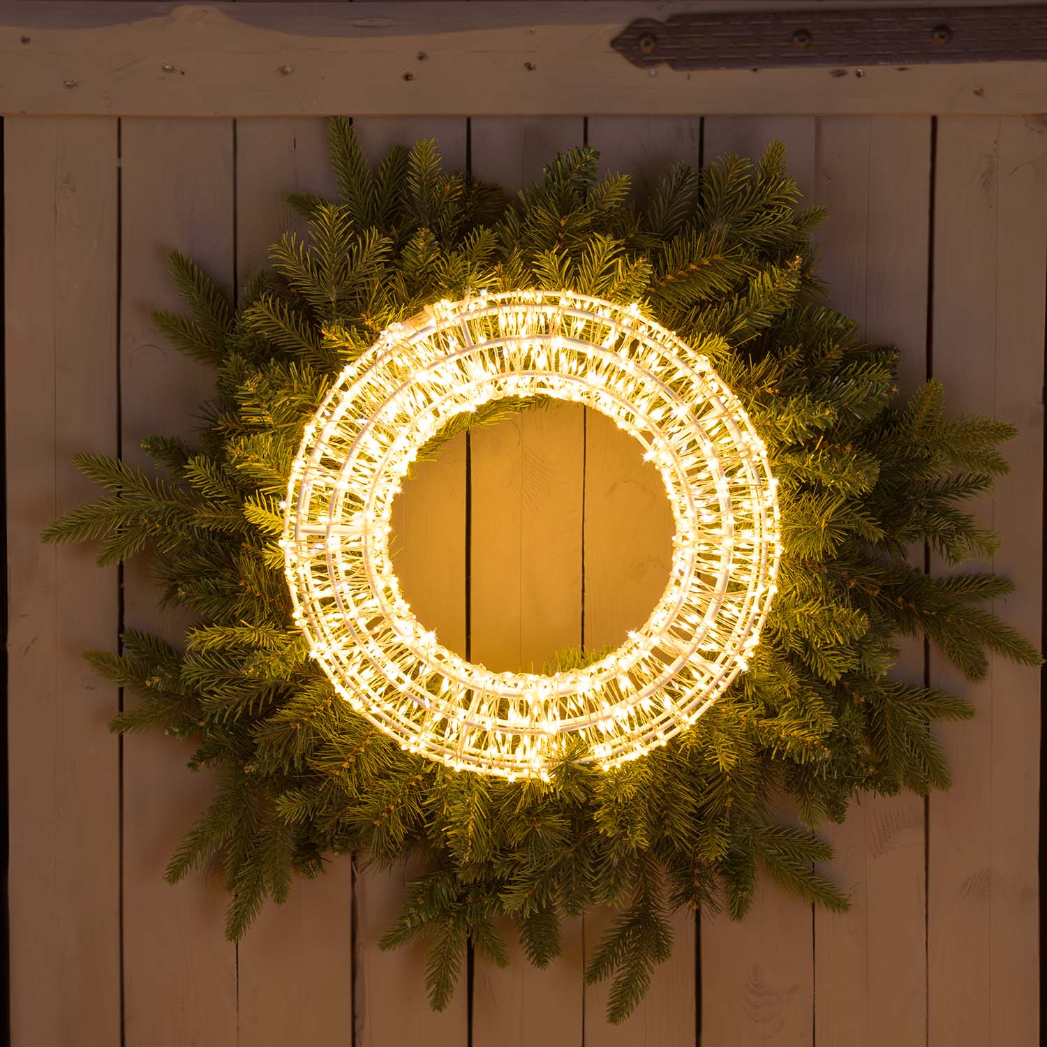 Couronne Blanche en 3D, Ø 35 cm, 1000 Microled haute densité blanc chaud et froid, utilisation en intérieur Couronne Blanche en 3D, Ø 35 cm, 1000 Microled haute densité blanc chaud et froid, utilisation en intérieur
