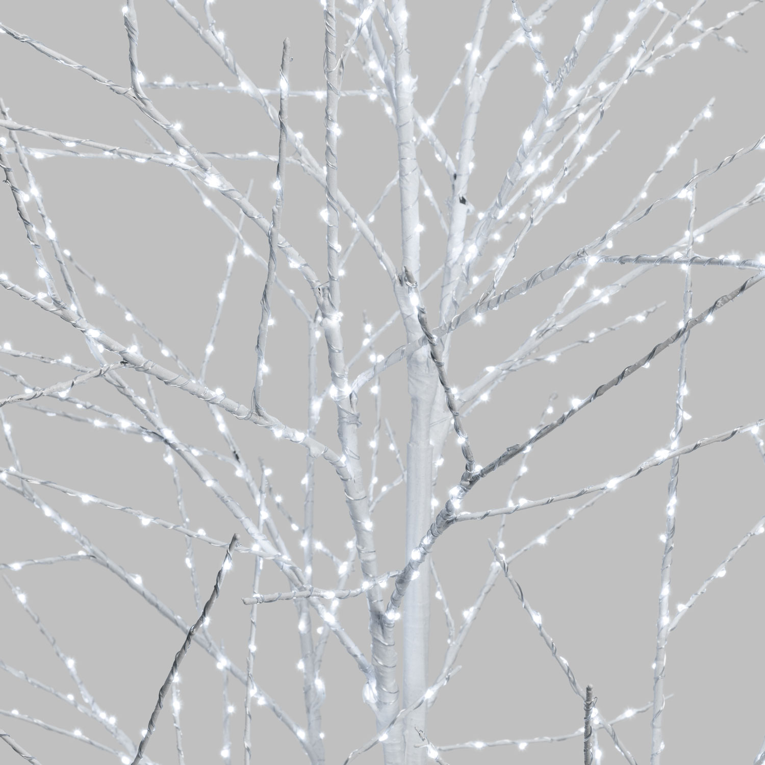 Arbre blanc avec tronc et base ronde, microled blanc froid 7 Arbre blanc avec tronc et base ronde, microled blanc froid 7