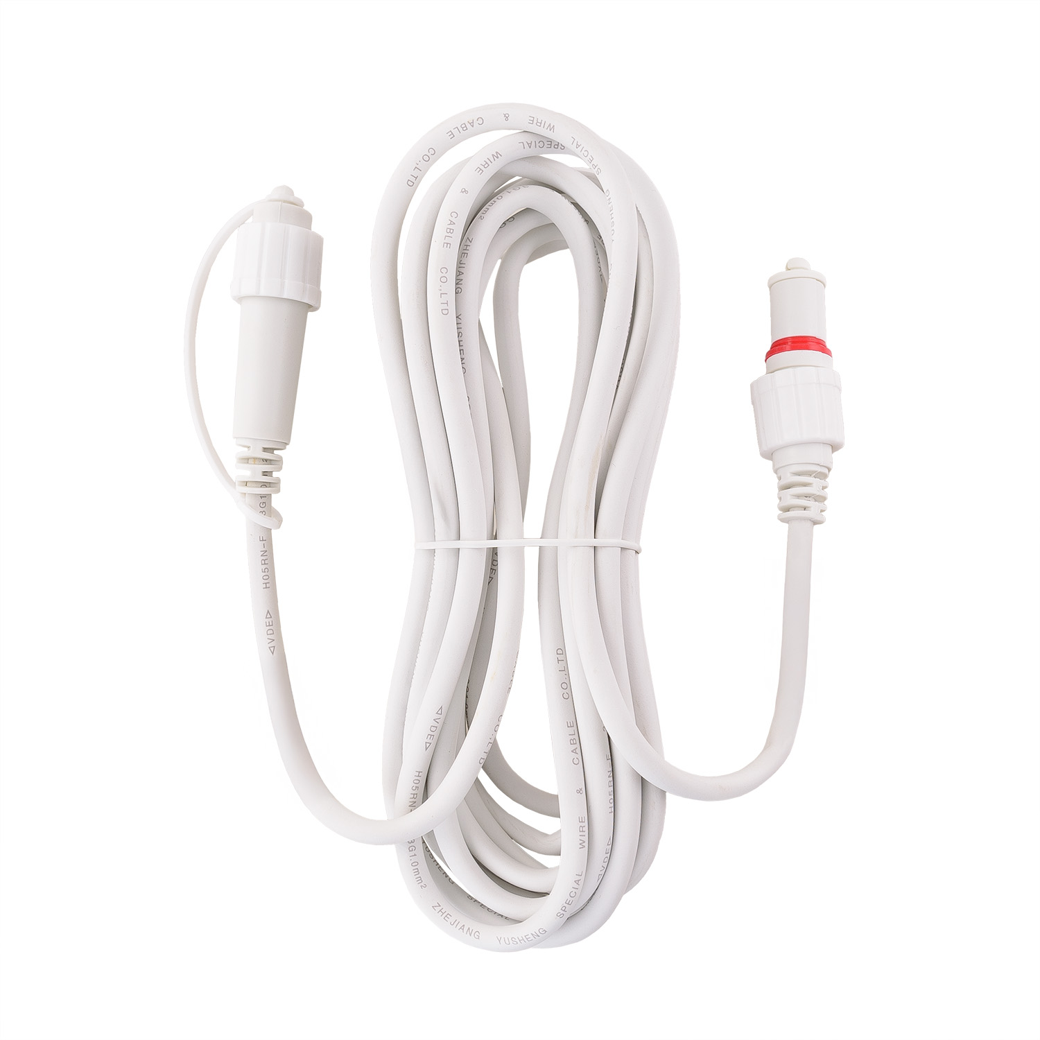 Connect ProLine 3P extension cable with ground wire, 5 meters, white rubber cable.