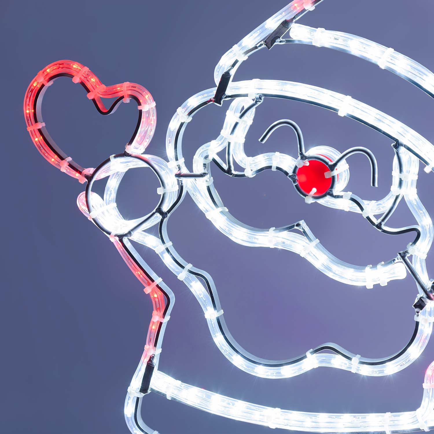 Père Noël en tube lumineux, h 65 cm, 283 led blanc froid et rouge 2 Père Noël en tube lumineux, h 65 cm, 283 led blanc froid et rouge 2