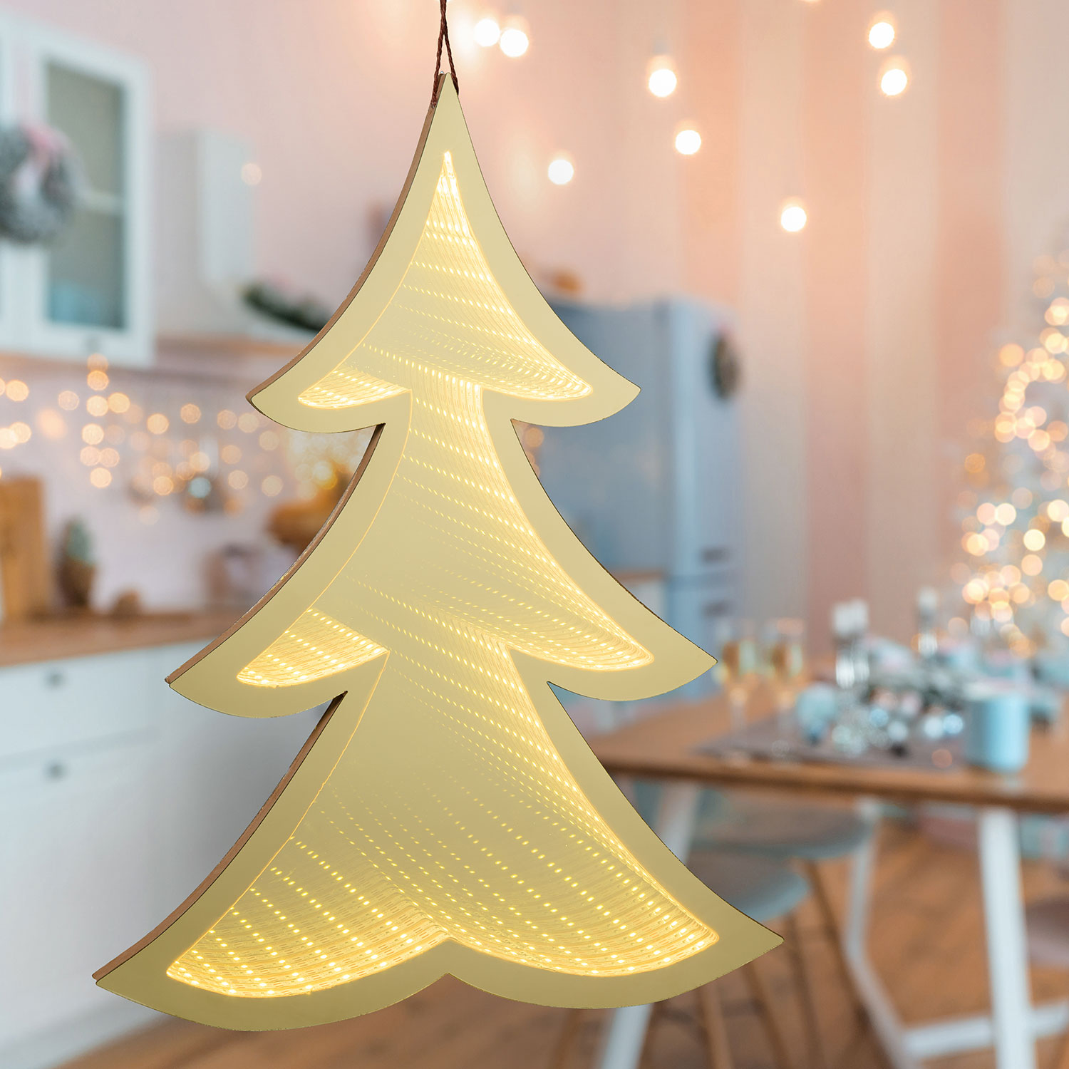 Albero di Natale luminoso Infinity Mirror 40 cm, led bianco extra caldo 2 Albero di Natale luminoso Infinity Mirror 40 cm, led bianco extra caldo 2