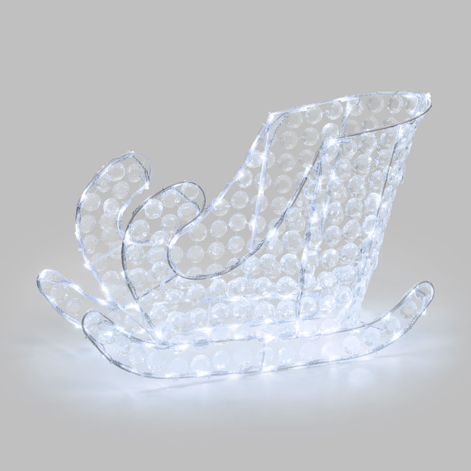Acrylic Crystals Sleigh Christmas Figure, 120 White LEDs 2 Acrylic Crystals Sleigh Christmas Figure, 120 White LEDs 2
