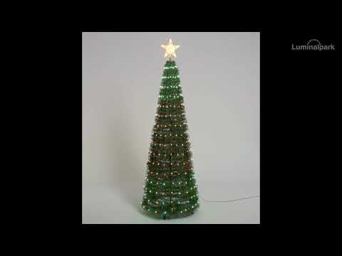 Faltbarer Baum aus künstlichem Kiefer, h. 180 cm, 304 RGB LED Lichterperlen 2 Faltbarer Baum aus künstlichem Kiefer, h. 180 cm, 304 RGB LED Lichterperlen 2