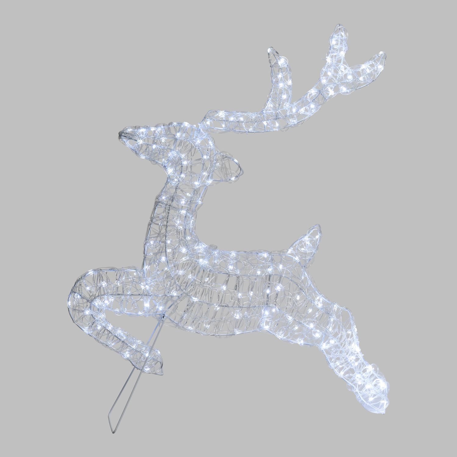 2D laufendes Rentier, h 80 cm, 200 LED Lichtperlen kaltweiß 4 2D laufendes Rentier, h 80 cm, 200 LED Lichtperlen kaltweiß 4