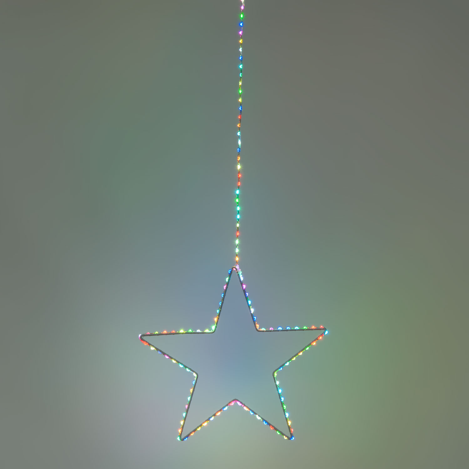 Stern aus weißem Metall Ø 35 cm, 113 Micro LEDs RGB farbwechselnd 4 Stern aus weißem Metall Ø 35 cm, 113 Micro LEDs RGB farbwechselnd 4