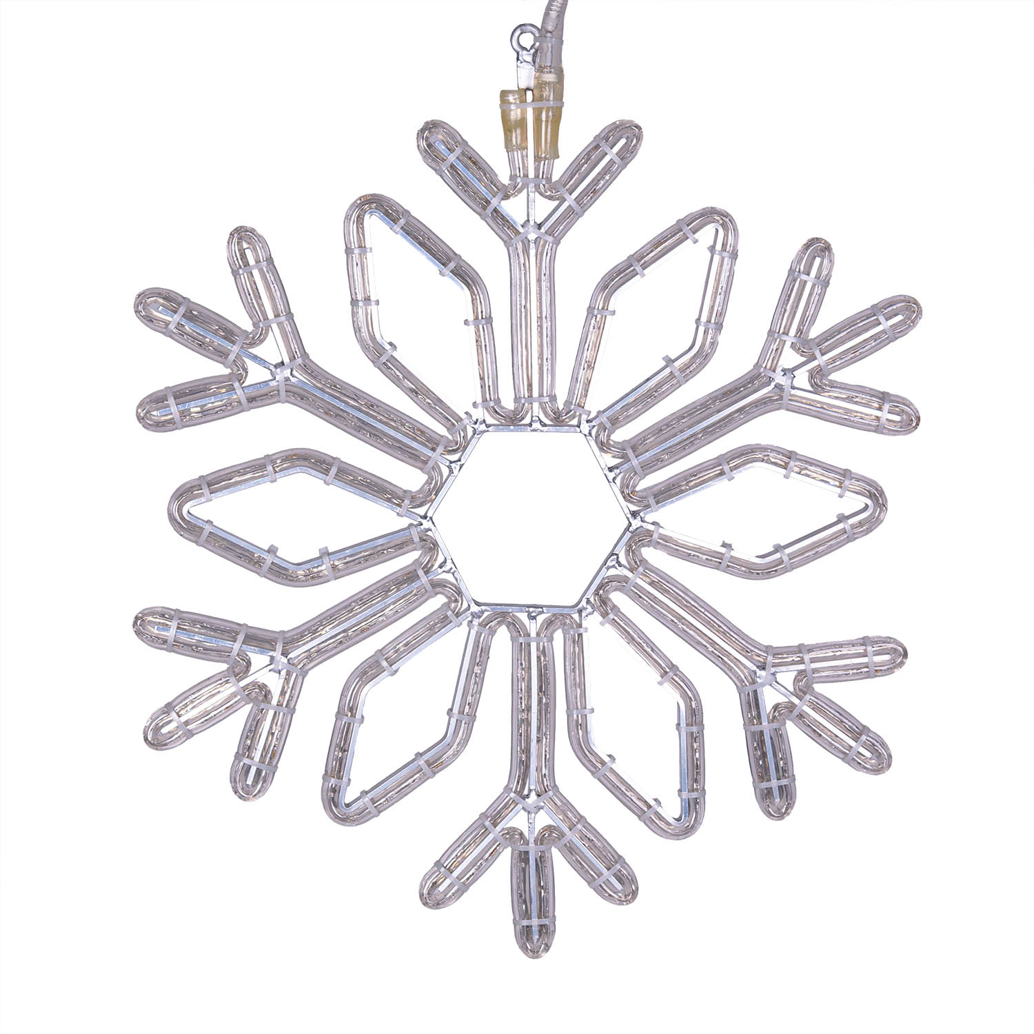 Copo de nieve de manguera luminosa, 52 x h 60 cm, 244 led blanco frío 4 Copo de nieve de manguera luminosa, 52 x h 60 cm, 244 led blanco frío 4