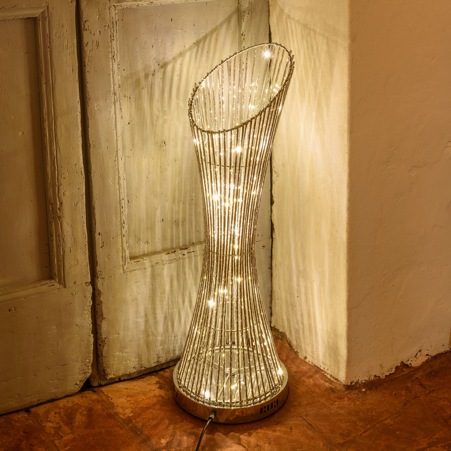 0.8m 60 Warm White LEDs Silver Aluminum Flared Column 1 0.8m 60 Warm White LEDs Silver Aluminum Flared Column 1