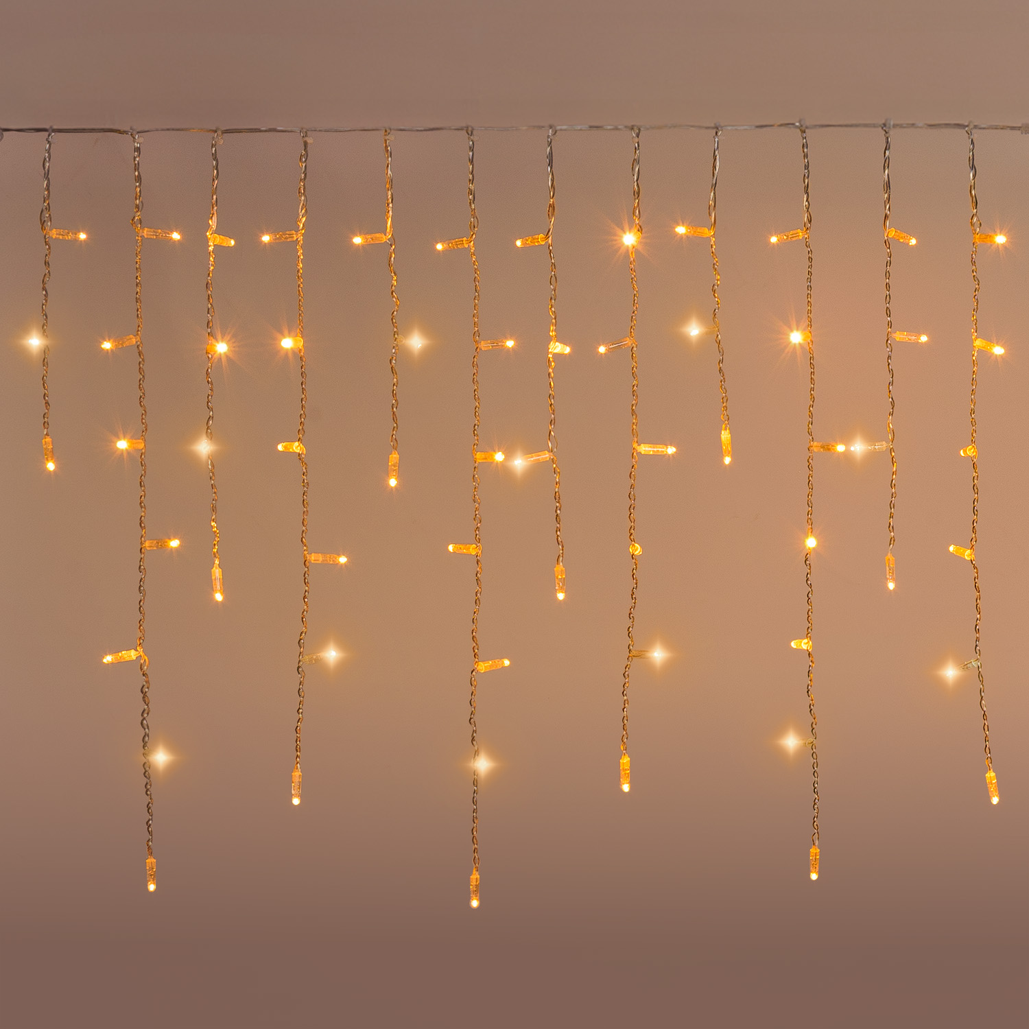 Eisregenlichter Connect ProLine 36V Dual Color Flashing, 2 x H 0,8 m, 80 Maxiled warmweiß, transparentes Kabel 6