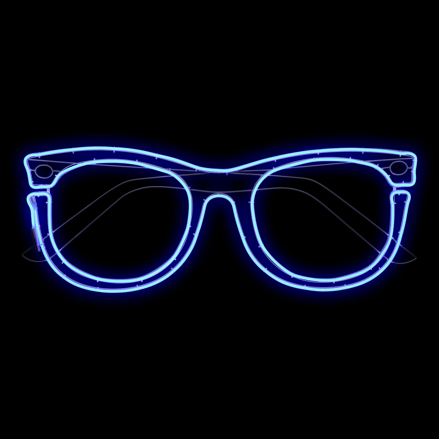 LED Lichtschlauch-Sonnenbrille mit Neon-Effekt, 100 x h 35 cm, blau 2 LED Lichtschlauch-Sonnenbrille mit Neon-Effekt, 100 x h 35 cm, blau 2