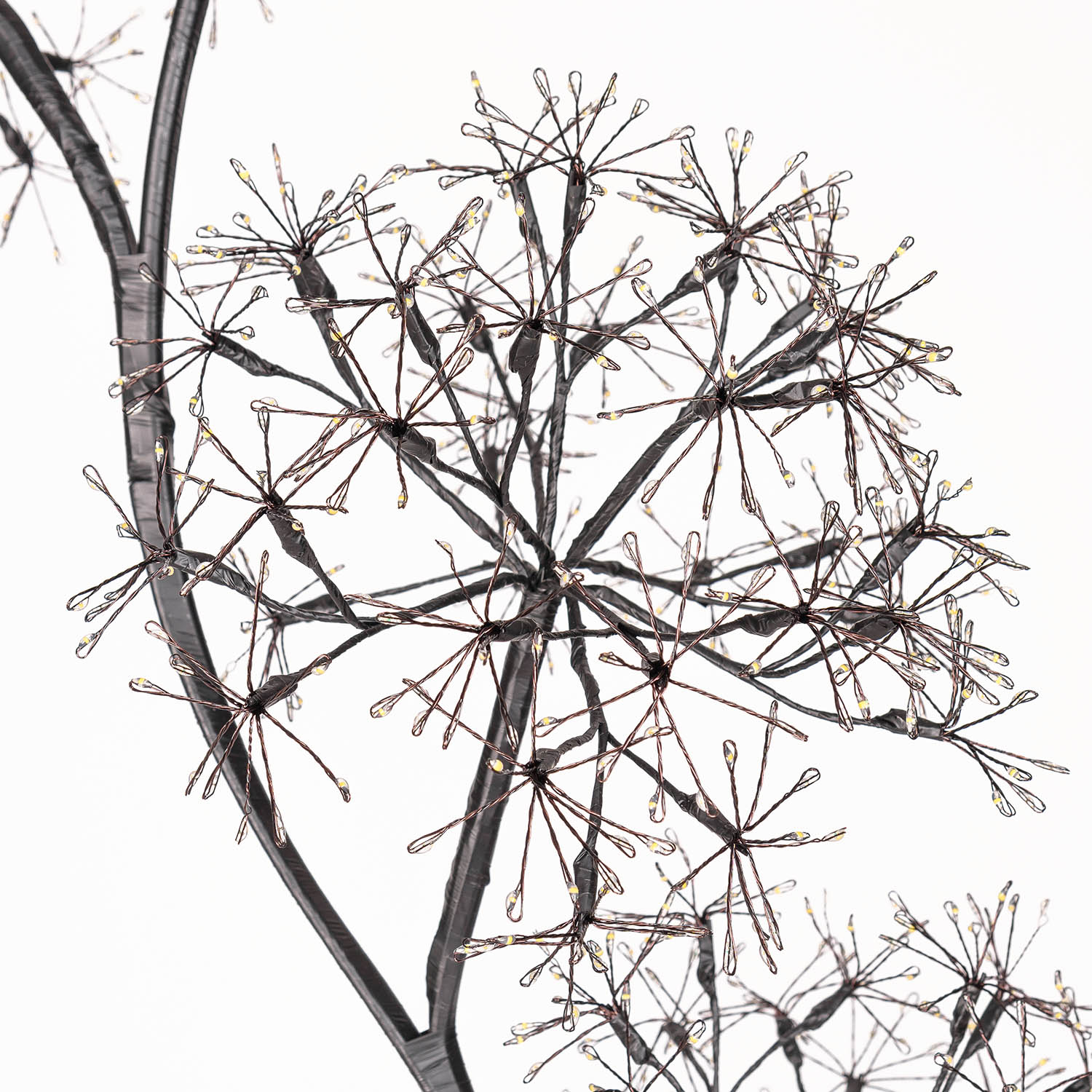 Schwarzer Baum RICCO mit 5 Straußzweigen, Höhe 1,20 m, 1200 warmweiße MicroLEDs, für den Innenbereich 5 Schwarzer Baum RICCO mit 5 Straußzweigen, Höhe 1,20 m, 1200 warmweiße MicroLEDs, für den Innenbereich 5