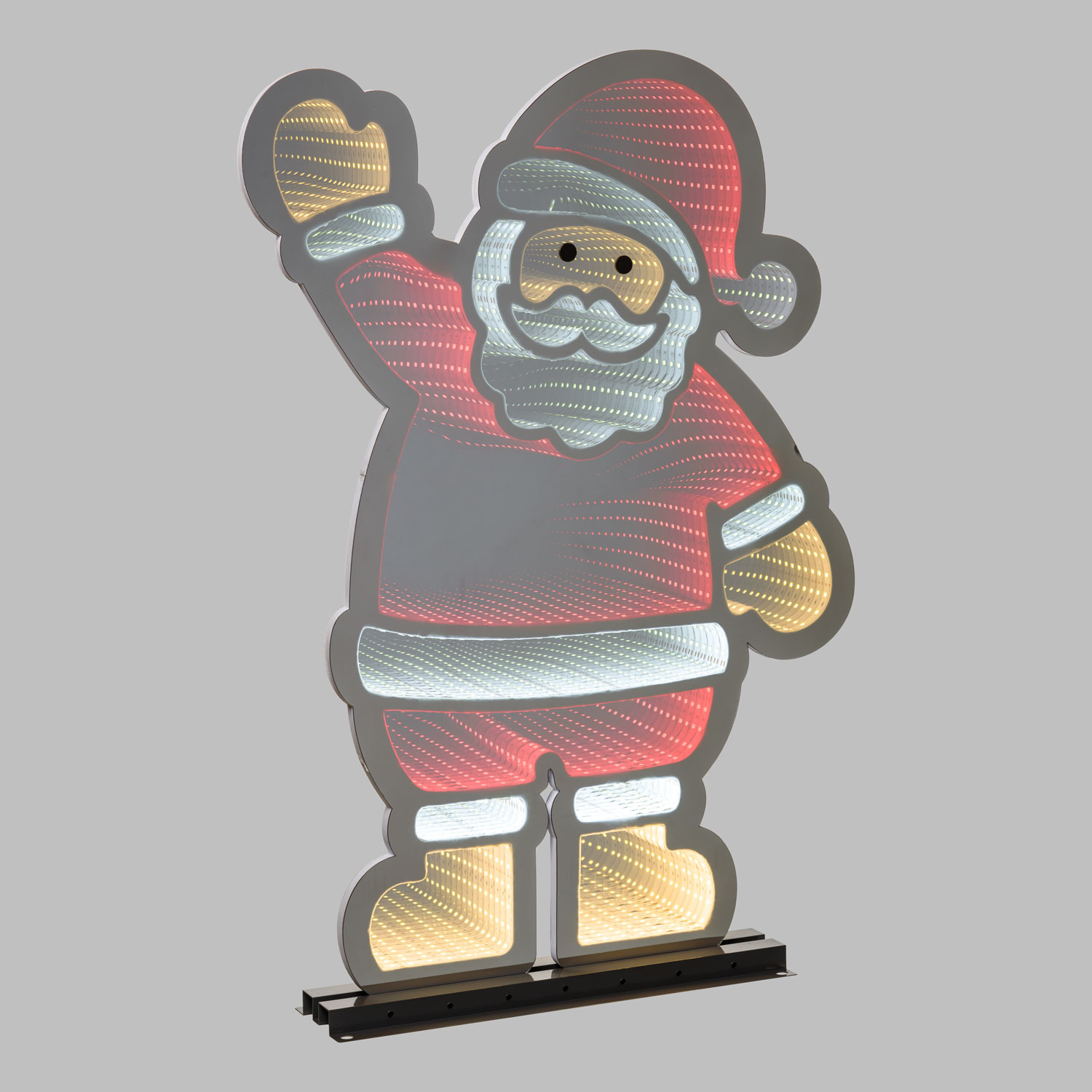 LED-Weihnachtsmann Infinity Mirror beidseitig, h 74 cm, multicolor LEDs 2 LED-Weihnachtsmann Infinity Mirror beidseitig, h 74 cm, multicolor LEDs 2