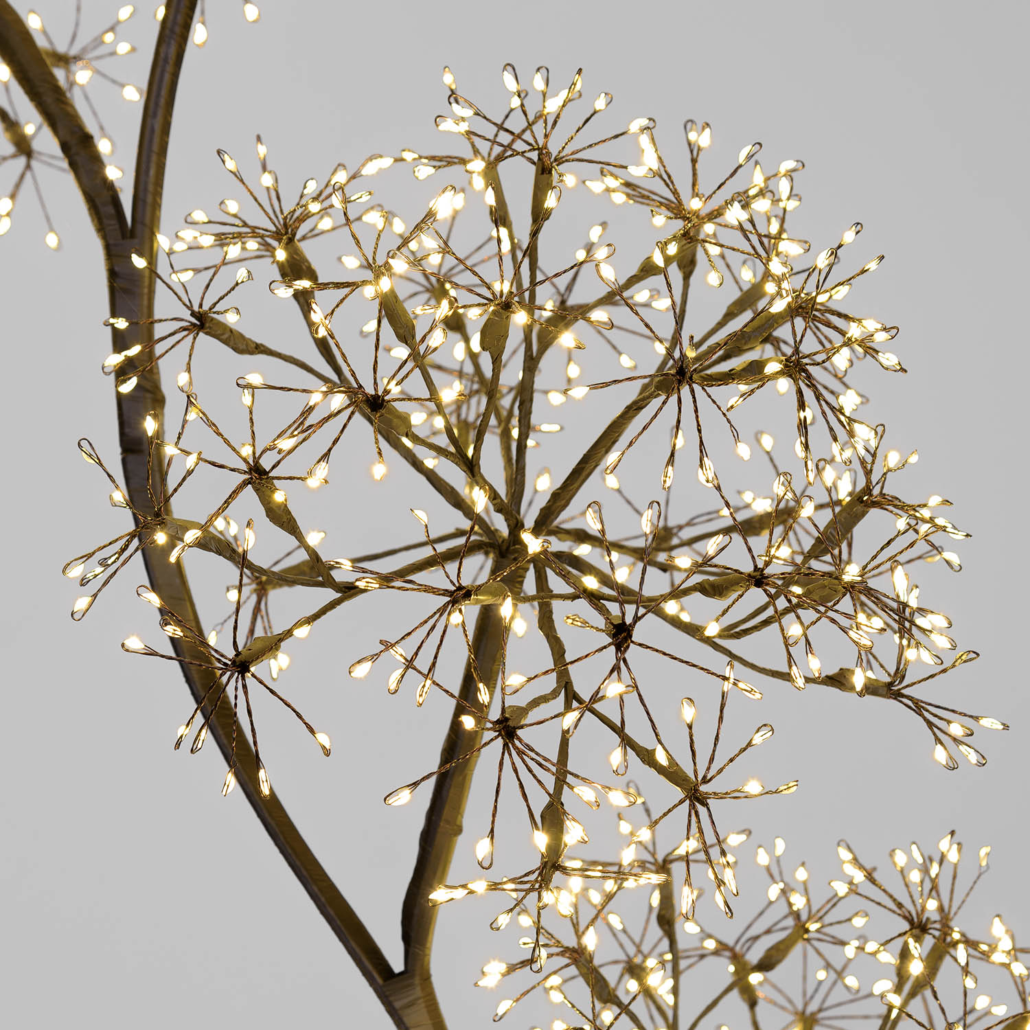 Schwarzer Baum RICCO mit 5 Straußzweigen, Höhe 1,20 m, 1200 warmweiße MicroLEDs, für den Innenbereich 3 Schwarzer Baum RICCO mit 5 Straußzweigen, Höhe 1,20 m, 1200 warmweiße MicroLEDs, für den Innenbereich 3