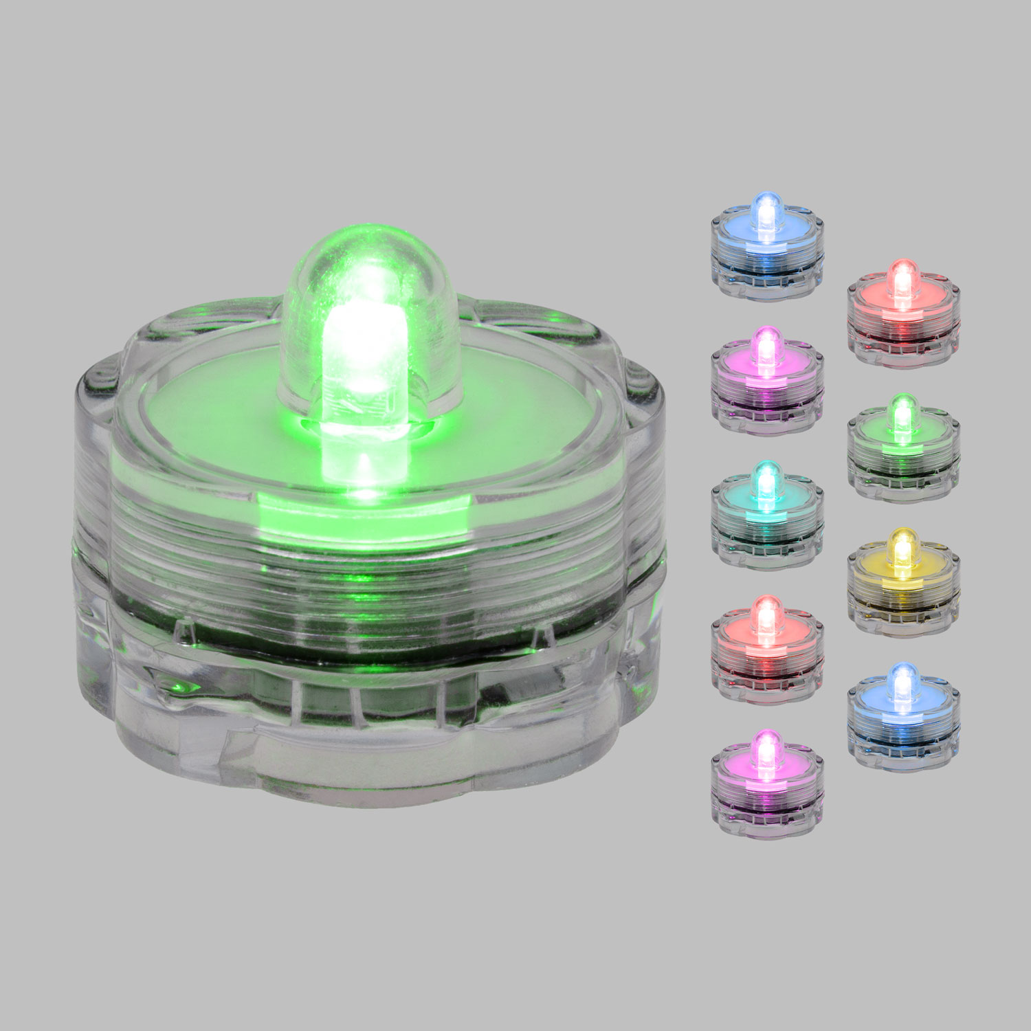 10 LED-Teelichter mit Batterie, farbwechselnd 10 LED-Teelichter mit Batterie, farbwechselnd
