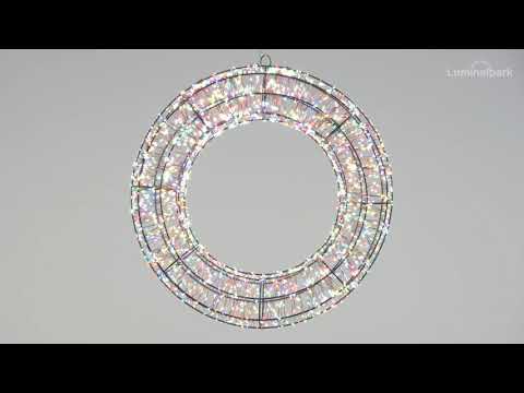 Couronne 3D Marron Ø 55 cm, 3000 Micro led RGB Couleurs Changeantes, intérieur 2 Couronne 3D Marron Ø 55 cm, 3000 Micro led RGB Couleurs Changeantes, intérieur 2