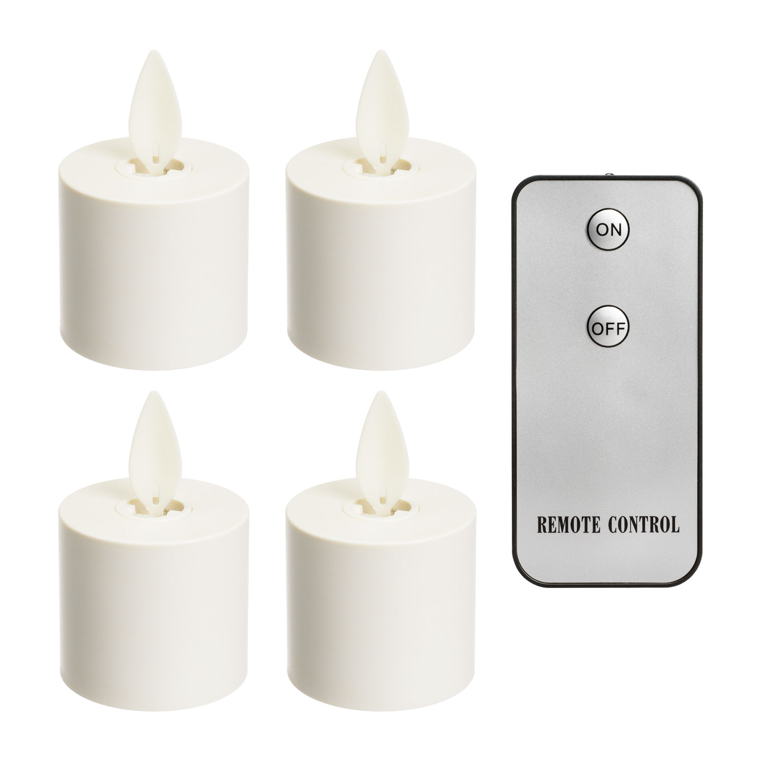 4er Set LED Teelichter warmweiß mit Fernbedienung 3 4er Set LED Teelichter warmweiß mit Fernbedienung 3
