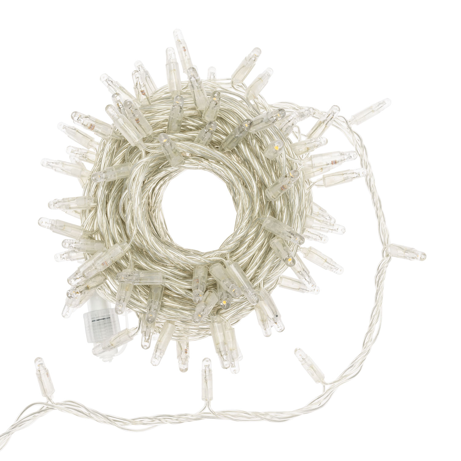 Guirlande 10 m, 96 maxiled blanc chaud, câble transparent, prolongeable 9 Guirlande 10 m, 96 maxiled blanc chaud, câble transparent, prolongeable 9