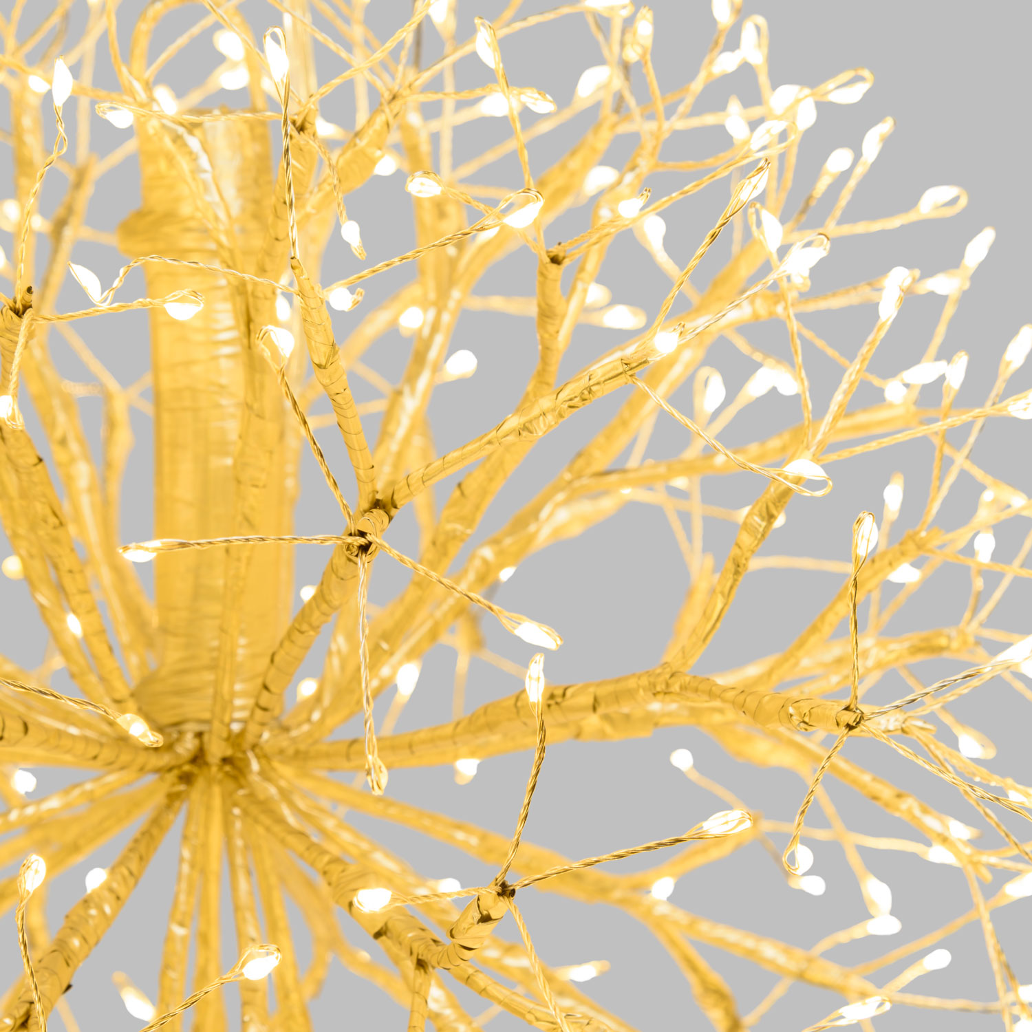 Sphère RICCO avec branches Champagne, Ø 30 cm, 384 microled blanc chaud et blanc froid, intérieur 7 Sphère RICCO avec branches Champagne, Ø 30 cm, 384 microled blanc chaud et blanc froid, intérieur 7